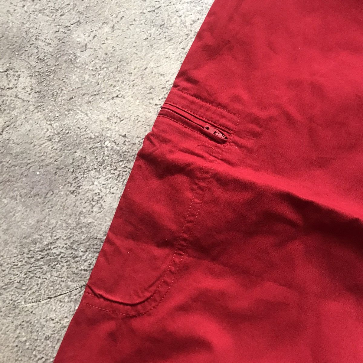 Vintage Vintage 90s Red Baggy Cargo Parachute Pants Streetwear 28 Size 28" / US 6 / IT 42 - 3 Thumbnail