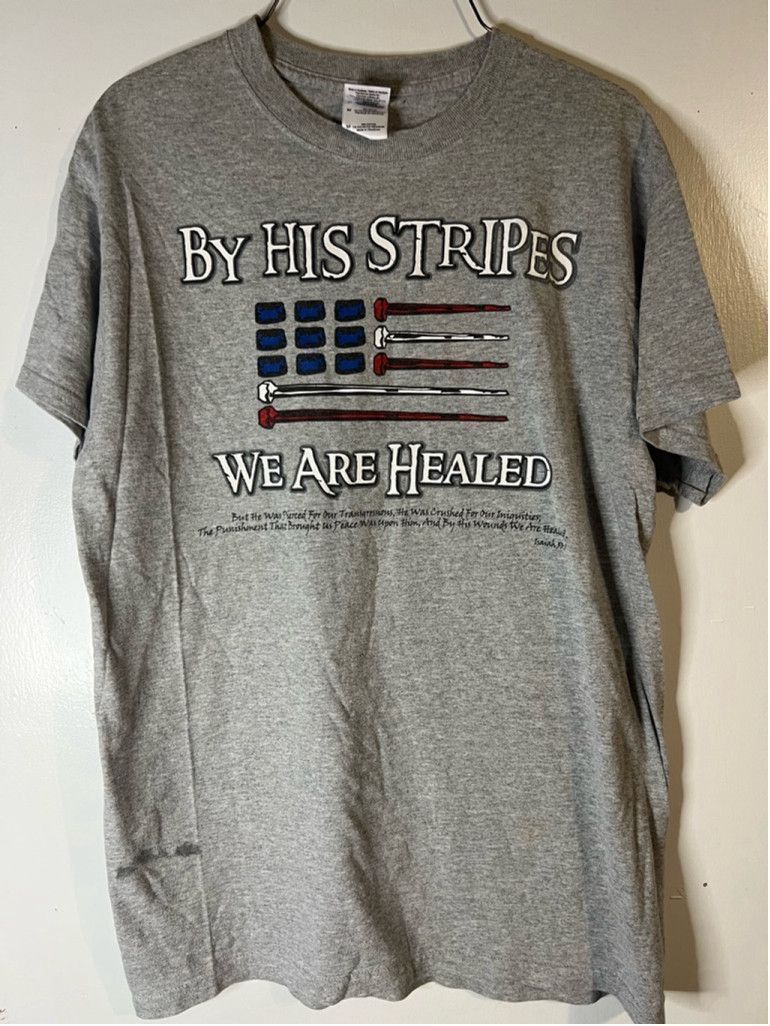 Gildan Men's Gildan Graphic T-Shirt Size M Gray Jesus Christian Size US M / EU 48-50 / 2 - 1 Thumbnail