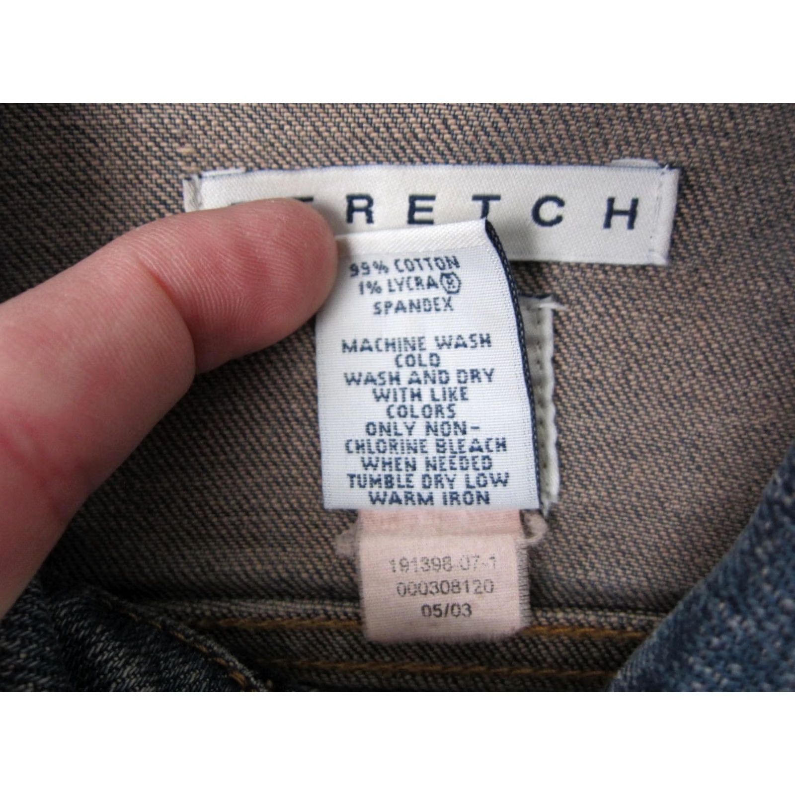 Gap Vintage GAP Denim Jacket - Size S, Blue, Cotton - Button Up 90s Stretch Size 28" / US 6 / IT 42 - 7 Thumbnail
