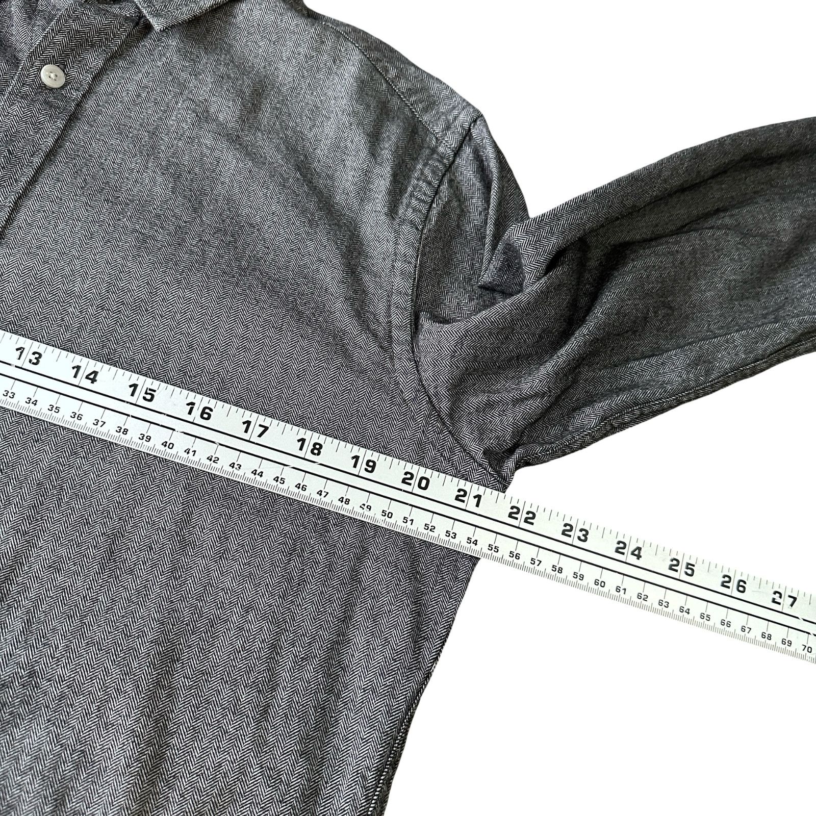 UNTUCKit Untuckit Flannel Shirt Men’s Medium Gray Hemsworth Slim Size US M / EU 48-50 / 2 - 7 Thumbnail