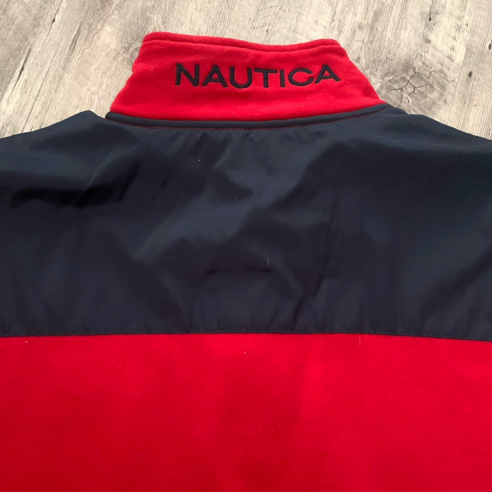 Nautica NAUTICA 1/4 Zip Sweatshirt Mens Sz XL Red Colorblock Pullover Logo Mock Collar Size US XL / EU 56 / 4 - 2 Thumbnail