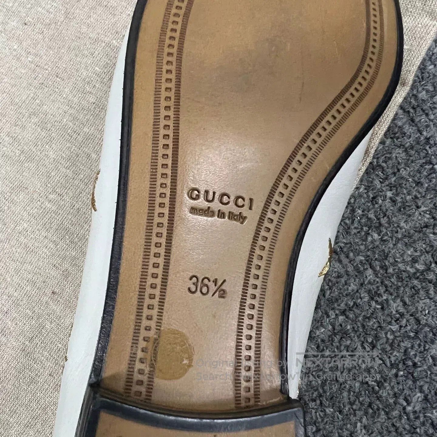 Gucci Gucci White Embroidered Bee Star Loafers. Size US 5.5 / IT 35.5 - 8 Thumbnail