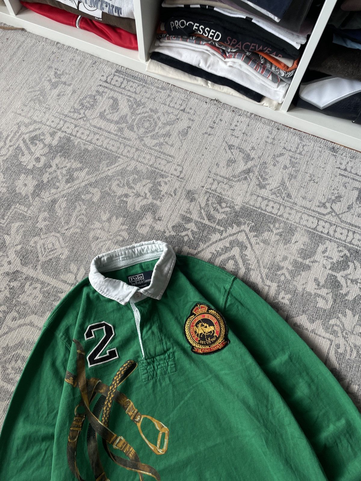 Polo Ralph Lauren Polo Ralph Lauren Vintage Rugby Polo Long Sleeve Size US L / EU 52-54 / 3 - 5 Thumbnail