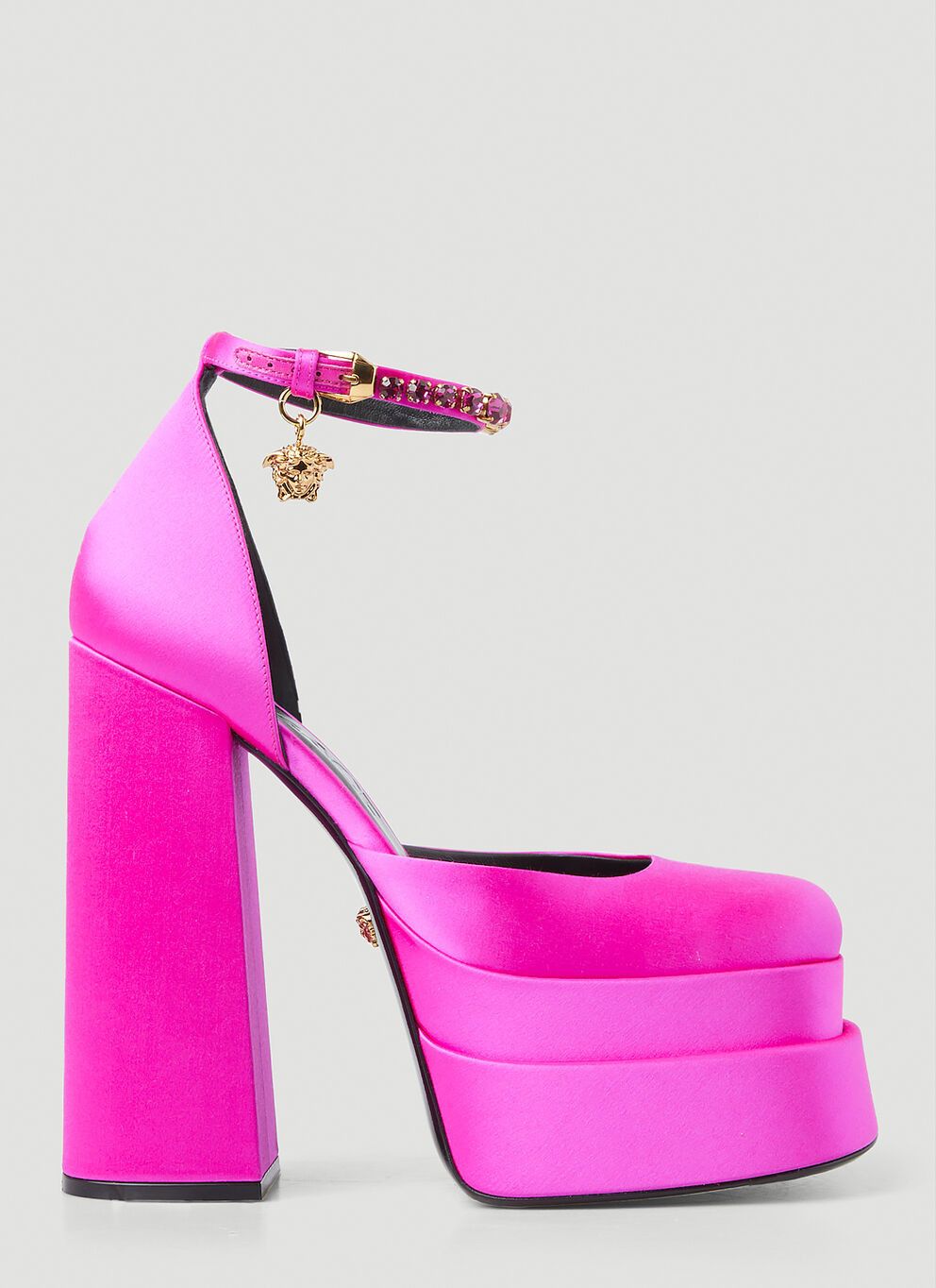 image of Versace Medusa Aevitas Platform Heel Shoes in Pink, Women's (Size 10)