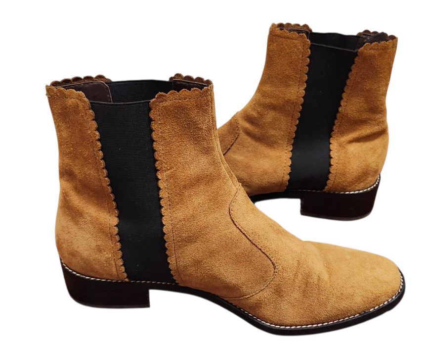 See by Chloe See By Chloe Tan Suede Ankle Size 41 US 10 Scalloped Trim Size US 10 / IT 40 - 6 Thumbnail