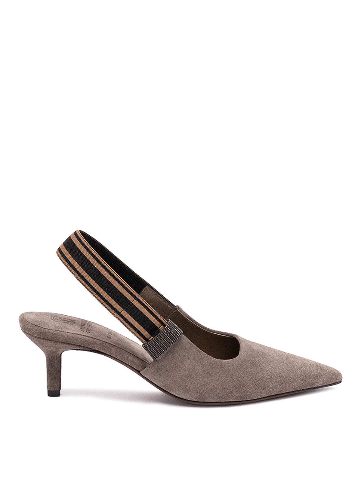 image of Brunello Cucinelli O1W1Db10524 High Heel Shoes In Dark Grey, Women's