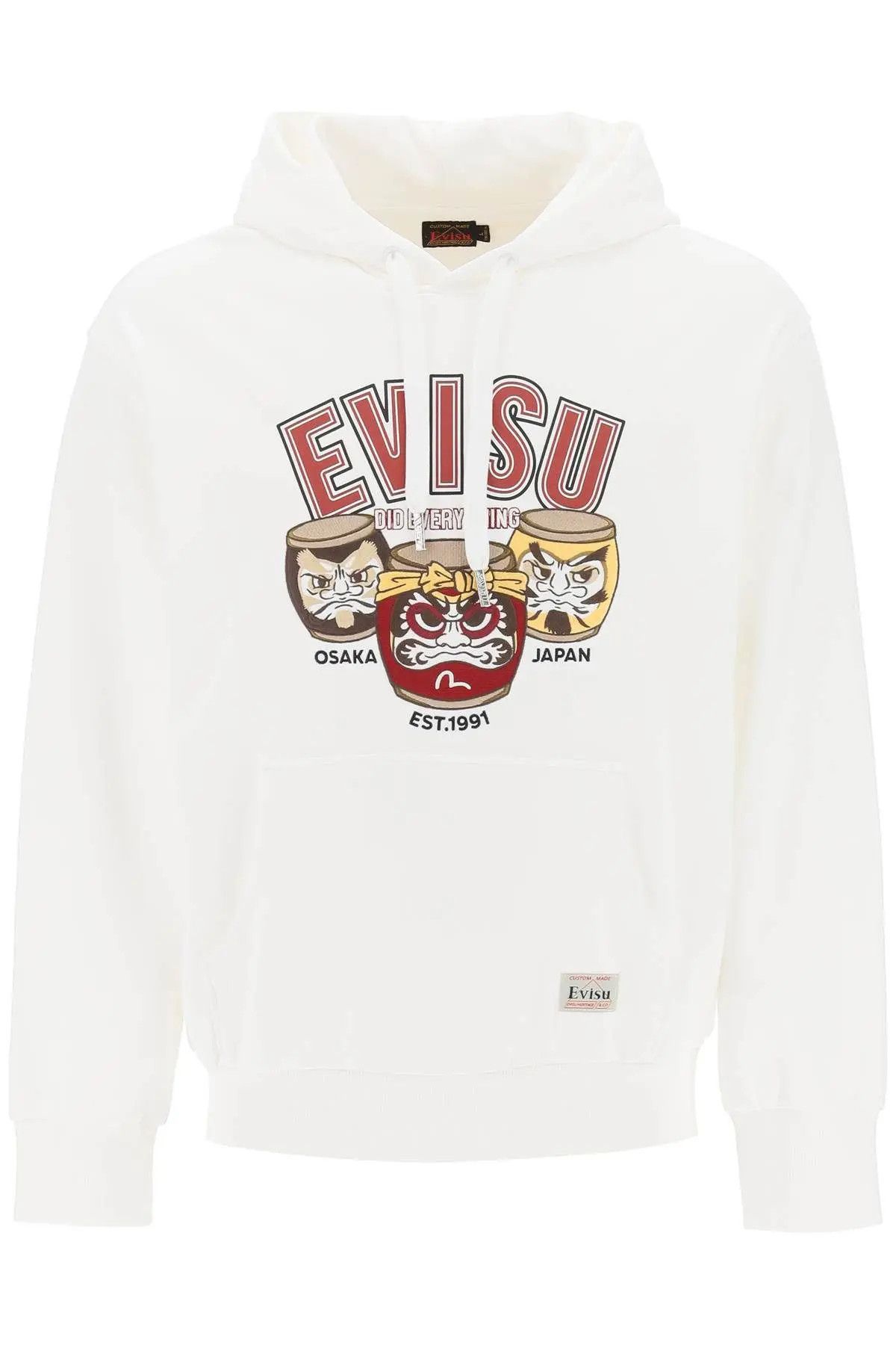 Evisu o1s22i1n0224 Embroidery & Print Hoodie in White Size US M / EU 48-50 / 2 - 1 Thumbnail