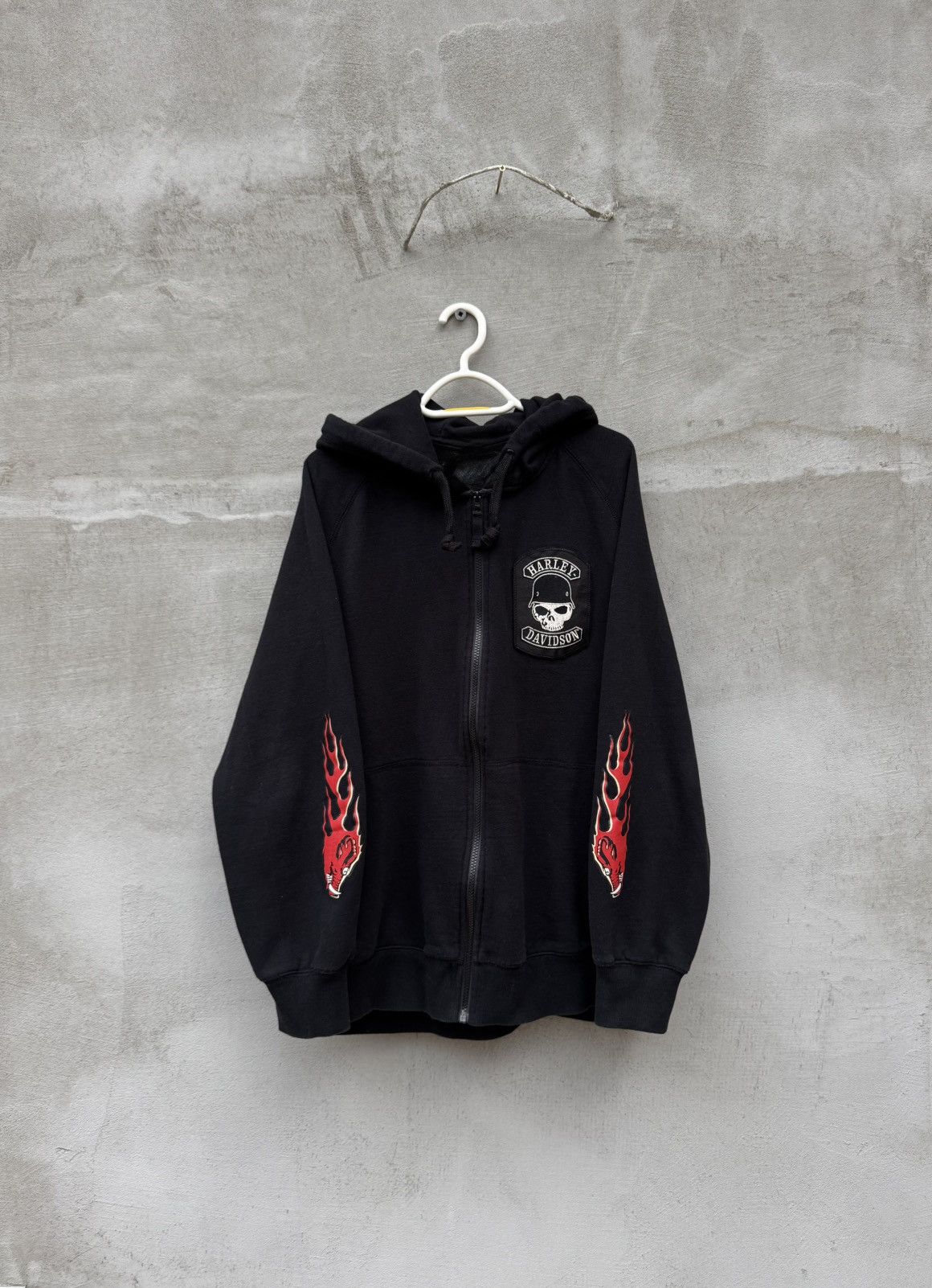 Harley Davidson 🦅VINTAGE HARLEY DAVIDSON FLAMES HOODIE Size US XL / EU 56 / 4 - 8 Thumbnail