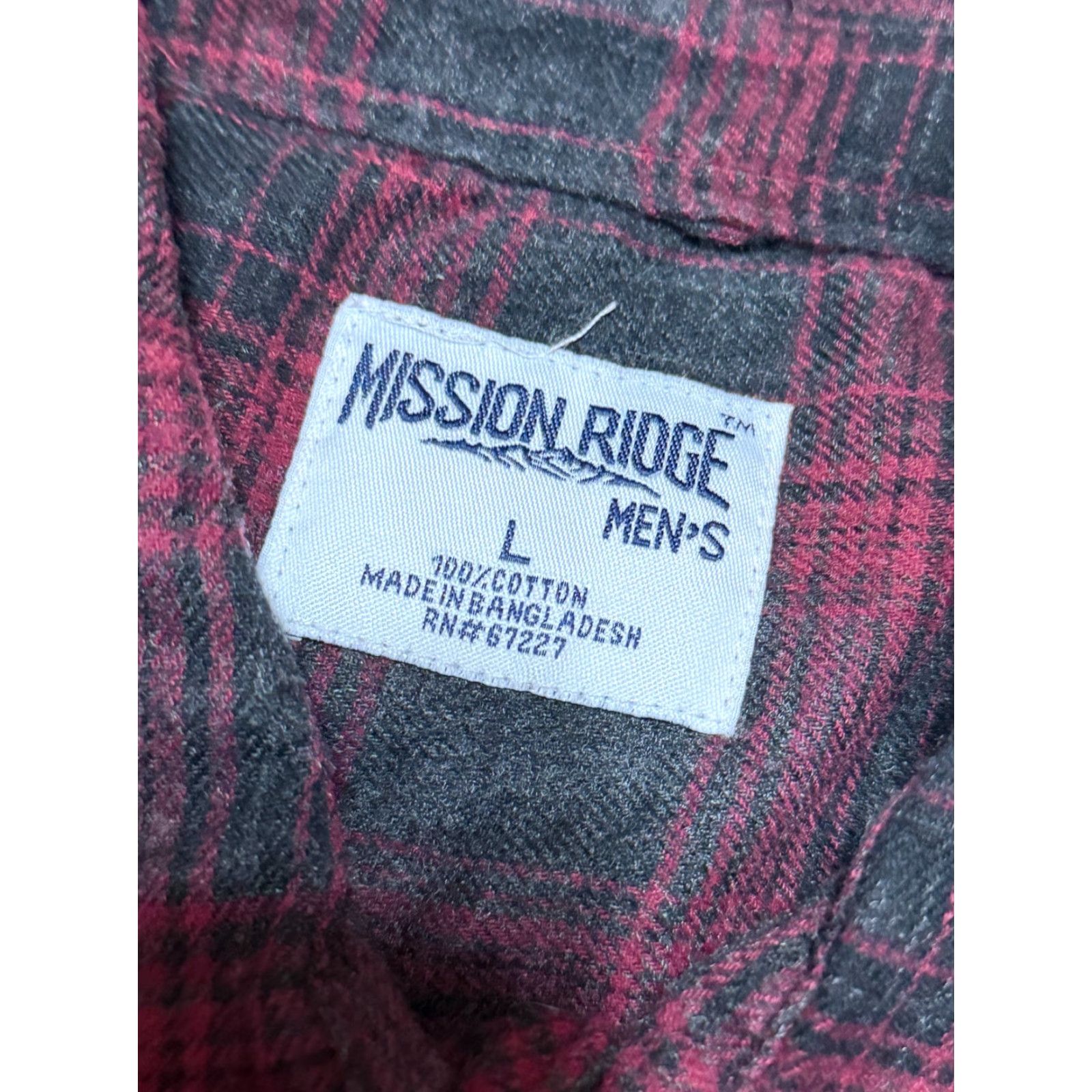 Commission Mission Ridge Shirt Mens Large Red Plaid Long Sleeve Button-Up Shirt Size US L / EU 52-54 / 3 - 5 Thumbnail