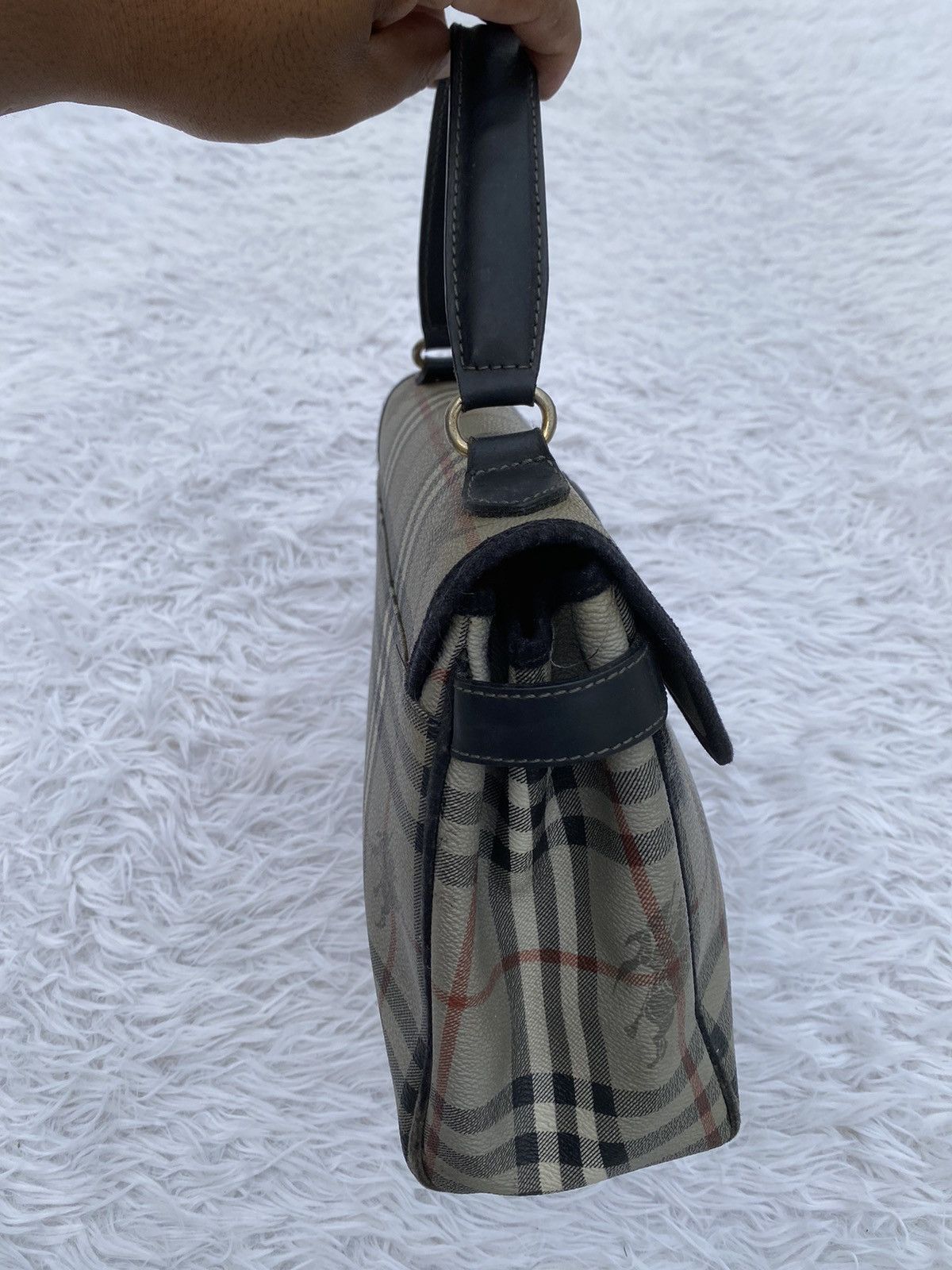 Burberry Rare Vintage 90s Burberry Nova Check Hand Bag Size ONE SIZE - 11 Thumbnail