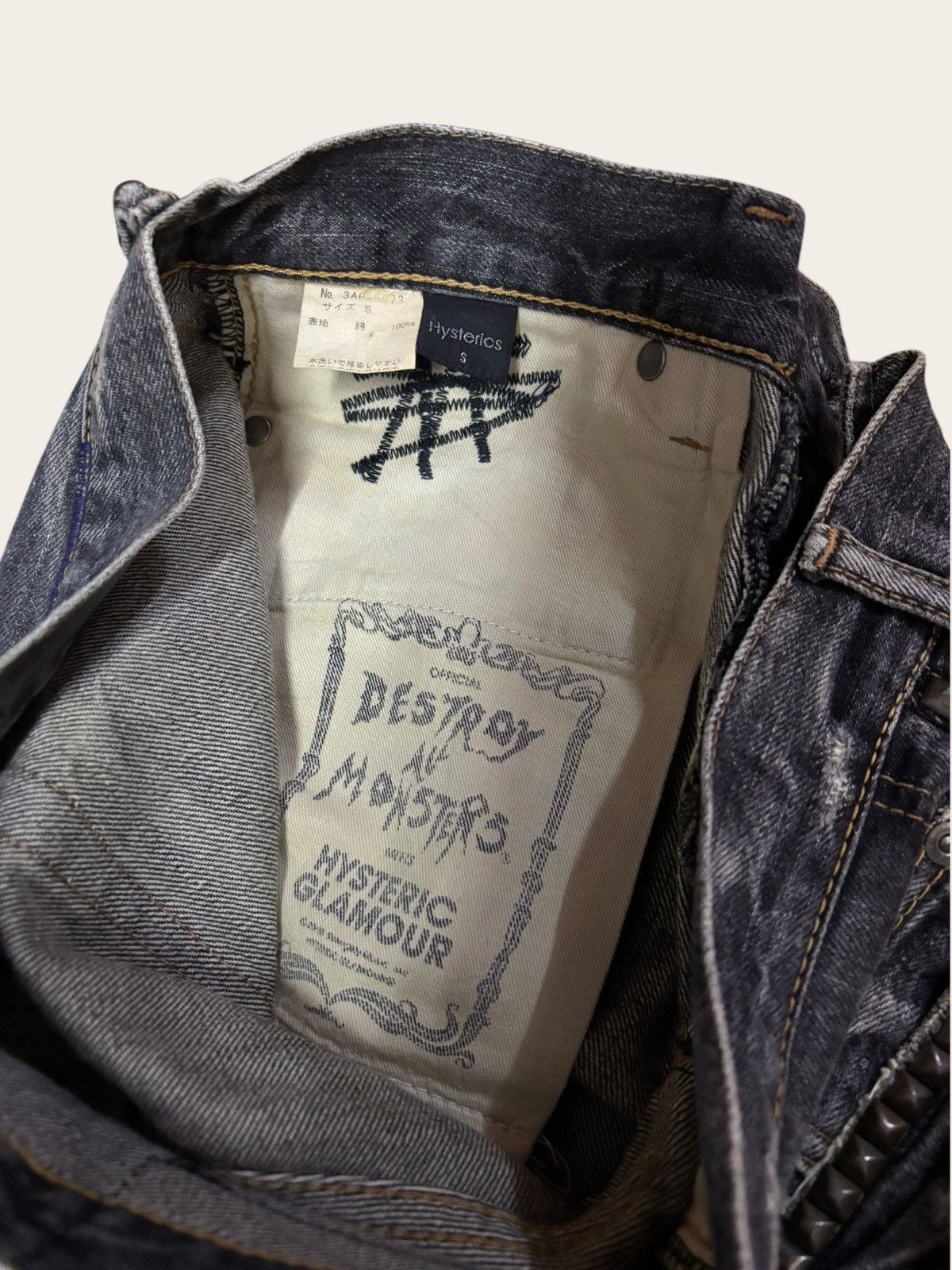 Hysteric Glamour Exclusive🔥 Hysteric Glamour x Destroy All Monsters Jeans Size US 30 / EU 46 - 13 Thumbnail