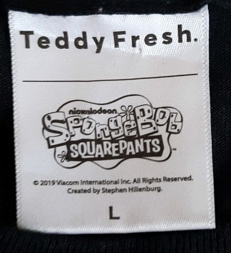 Teddy Fresh Teddy Fresh SpongeBob Squarepants Long Sleeve Black TShirt Size US L / EU 52-54 / 3 - 2 Thumbnail