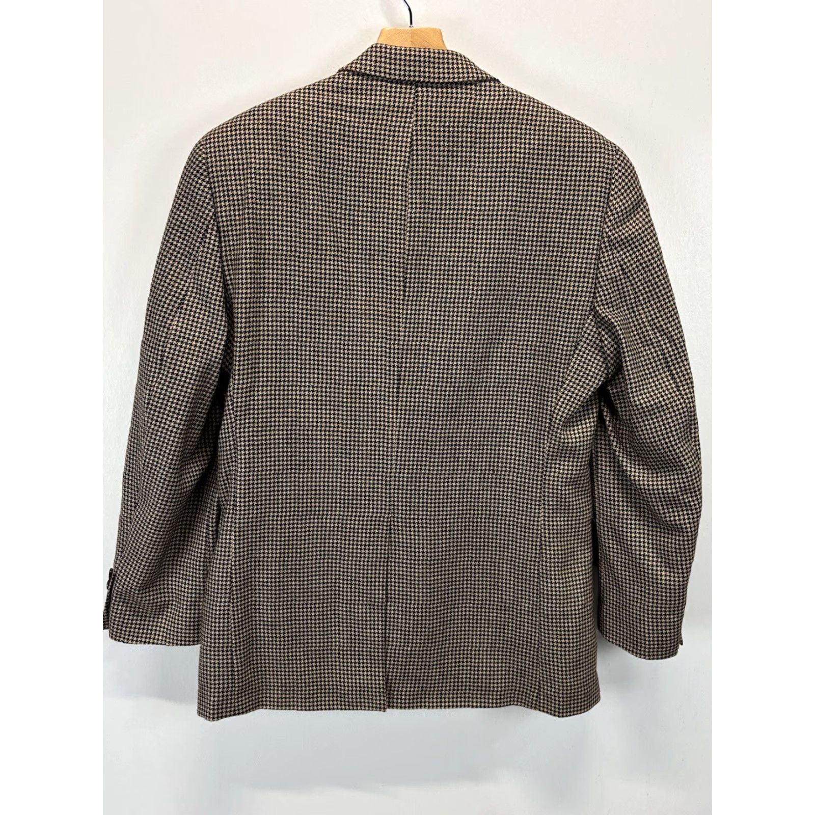 Ralph Lauren Lauren Ralph Lauren Blazer 40R Houndstooth Brown Men's Regular Fit Business Casual Size 40R - 3 Thumbnail