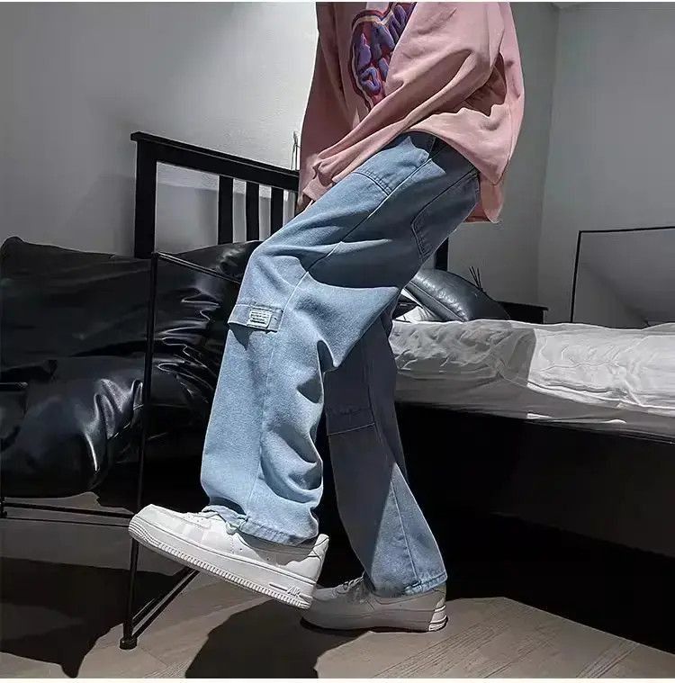 Japanese Brand Retro loose fitting straight leg jeans Size US 32 / EU 48 - 3 Thumbnail