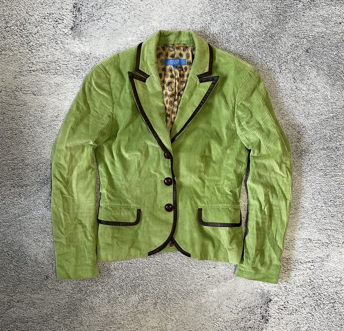 Escada Sport Escada Sport Corduroy Blazer Jacket Paisley Elbow Patch Size S / US 4 / IT 40 - 1 Thumbnail