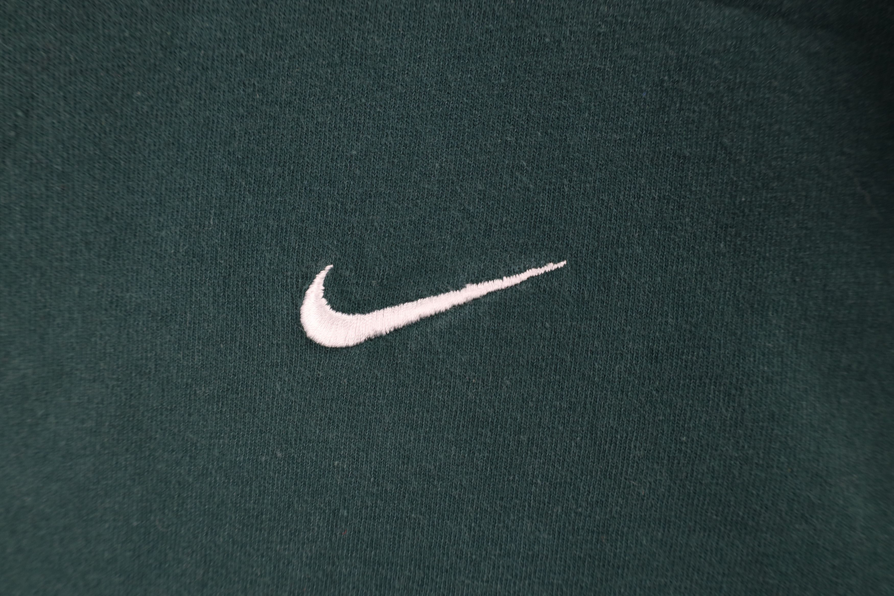 Nike × Vintage Vintage 90s Nike Travis Scott Mini Swoosh T-Shirt Green USA Size US L / EU 52-54 / 3 - 4 Thumbnail