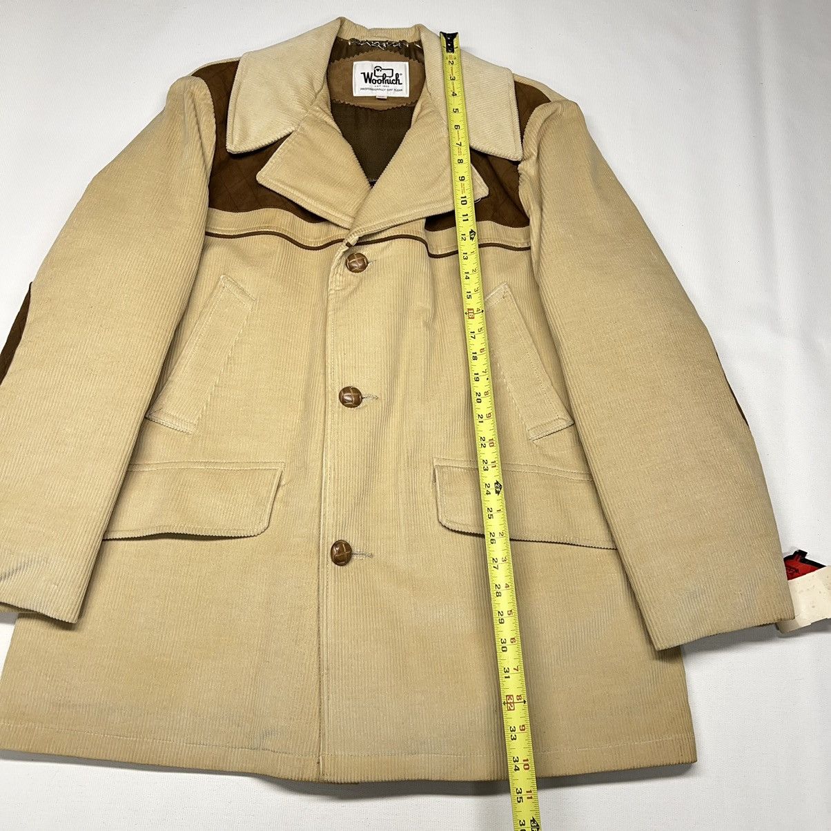 Vintage × Woolrich Woolen Mills VTG Woolrich Jacket Coat Corduroy Wool Lined Plaid Beige Size US S / EU 44-46 / 1 - 20 Thumbnail