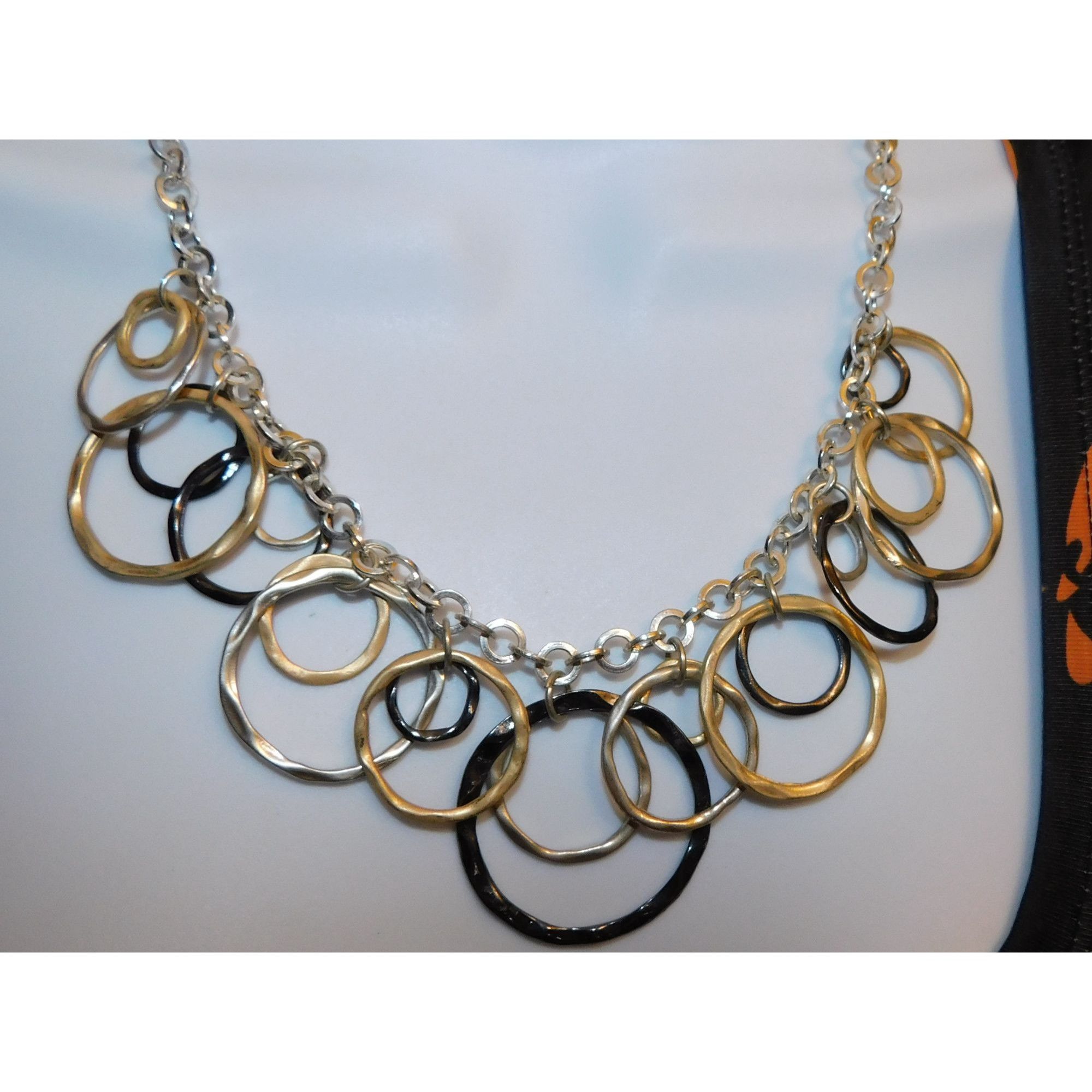Other Geometric Multi Metallic Open Ring Charm Necklace Size ONE SIZE - 2 Thumbnail