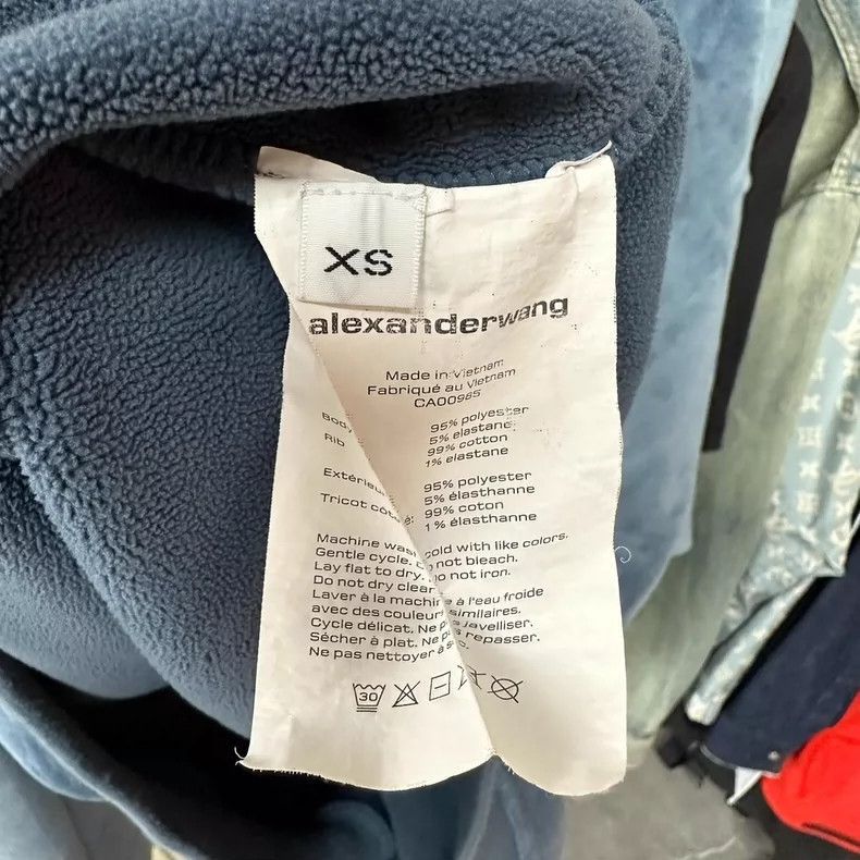 Alexander Wang Alexander Wang Blue Velvet Hoodie- Size US XS / EU 42 / 0 - 6 Thumbnail