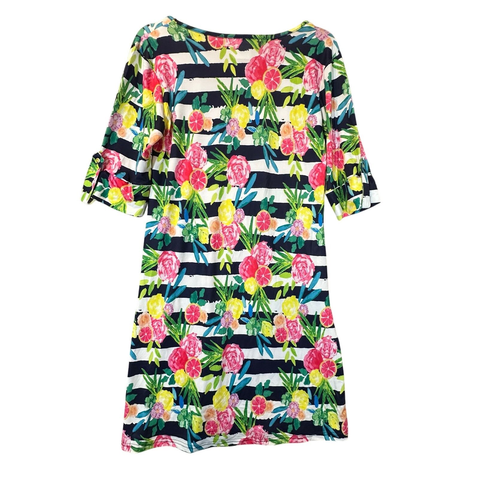 Other VFish Vera Fishbaugh Dress S Floral Stripe Coverup Resort Size S / US 4 / IT 40 - 2 Thumbnail