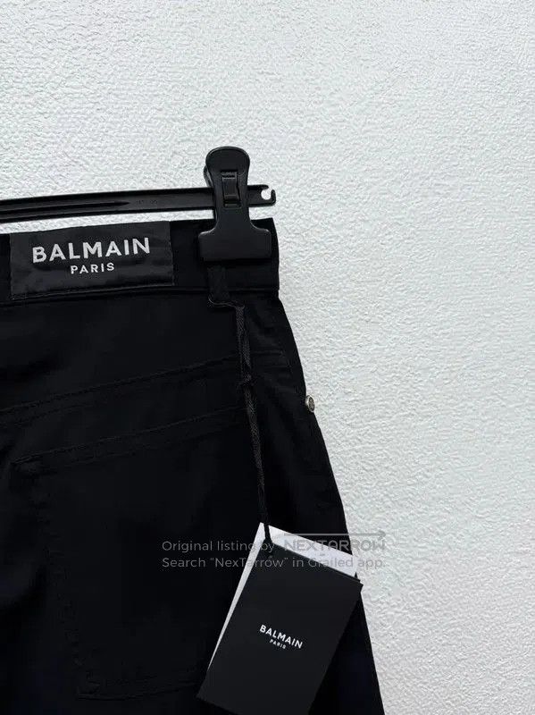 Balmain Balmain Men's Black Cotton Casual Pants . Size US 26 / EU 42 - 6 Thumbnail