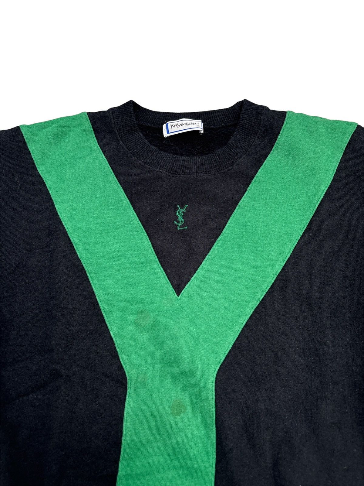 Saint Laurent Paris Vintage YSL Big Y Sweater Size US M / EU 48-50 / 2 - 2 Thumbnail