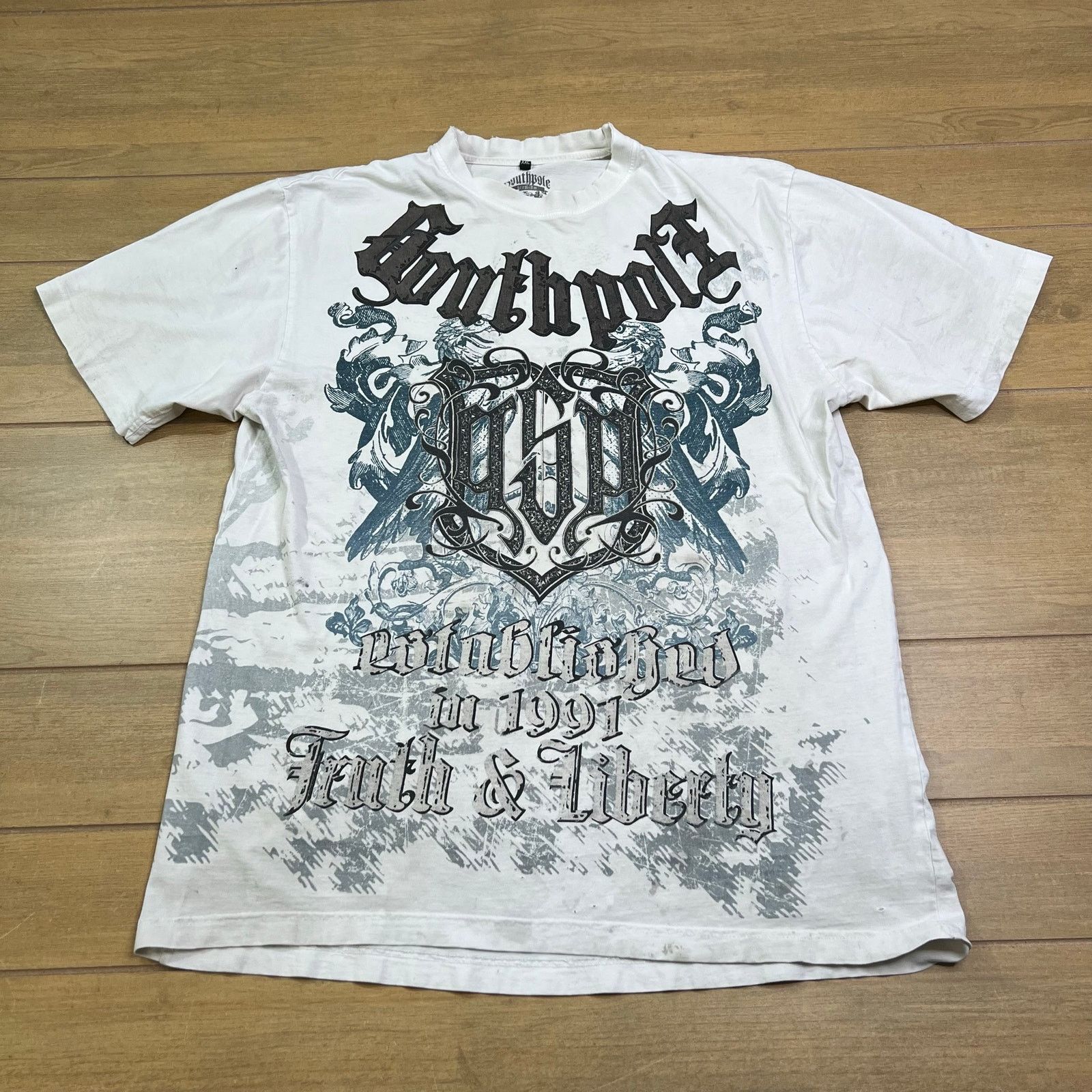 Southpole Southpole T Shirt Mens XXL White Graphic Y2K Streetwear Size XXL / US 16-18 / IT 52-54 - 1 Thumbnail