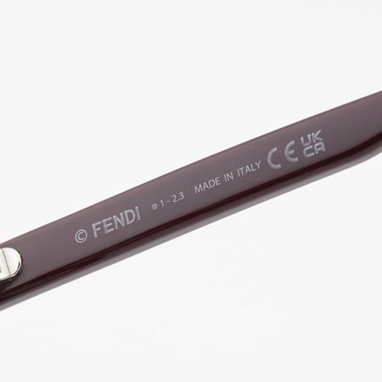 Fendi Fendi FE50087F 081 Eyeglasses Violet 54mm Square Frame Size ONE SIZE - 3 Thumbnail