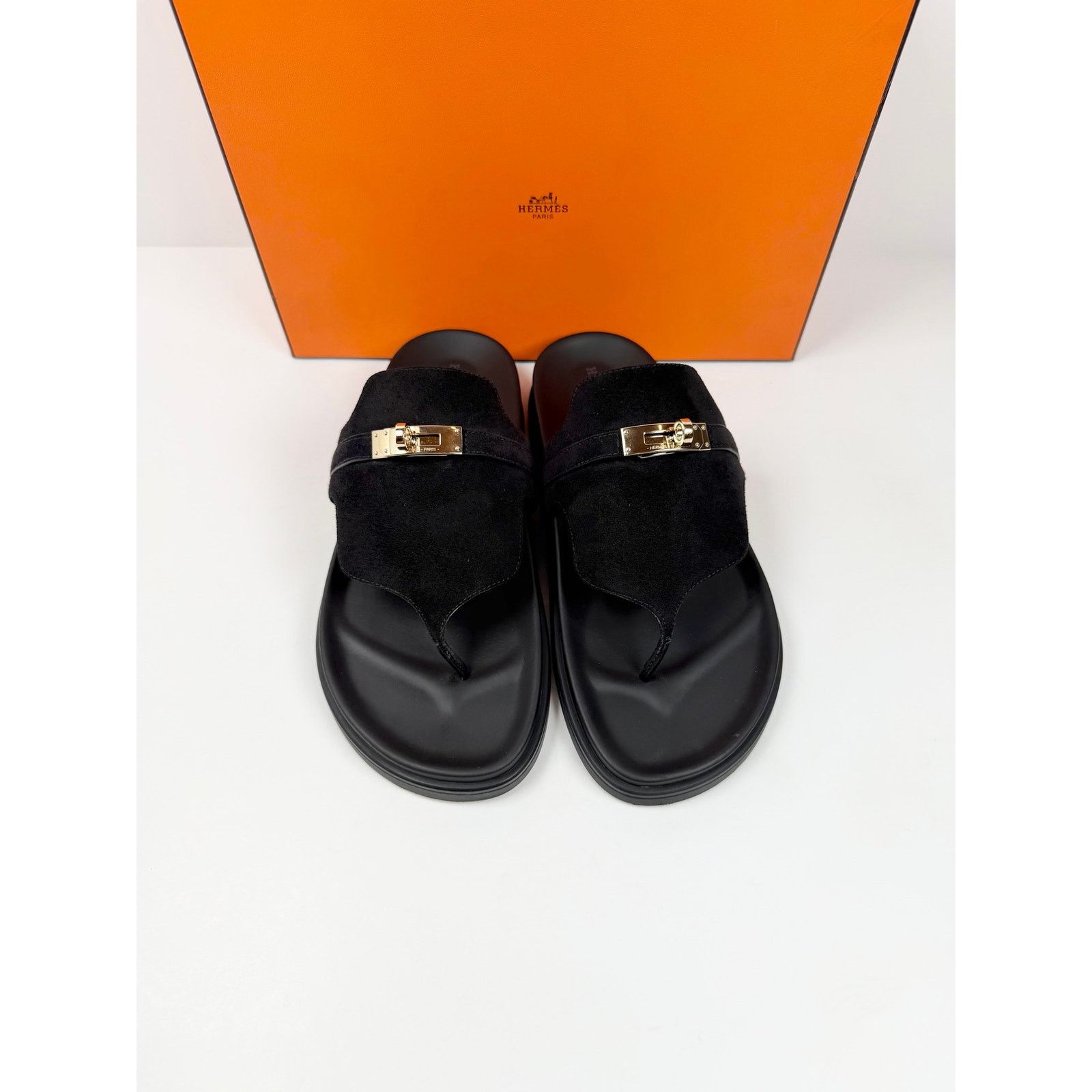 Hermes Size 39EU/9 - Hermes Empire Suede Sandals TRIED ON! Size US 9 / IT 39 - 3 Thumbnail