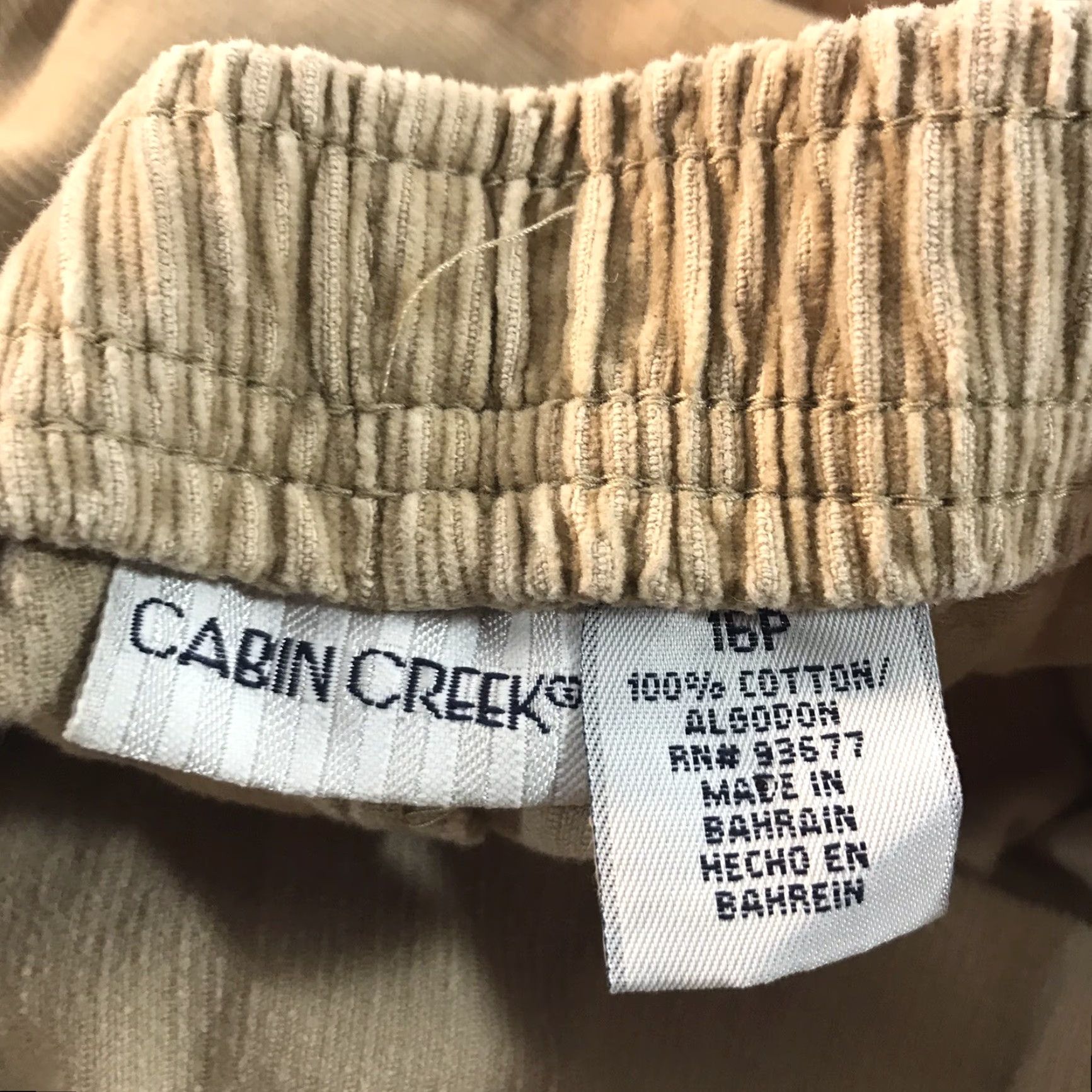 Vintage VINTAGE Cabin Creek Women's Pants Size 16P Beige Cotton Straight Leg Casual Workwear Size 38" / US 16 / IT 52 - 7 Thumbnail