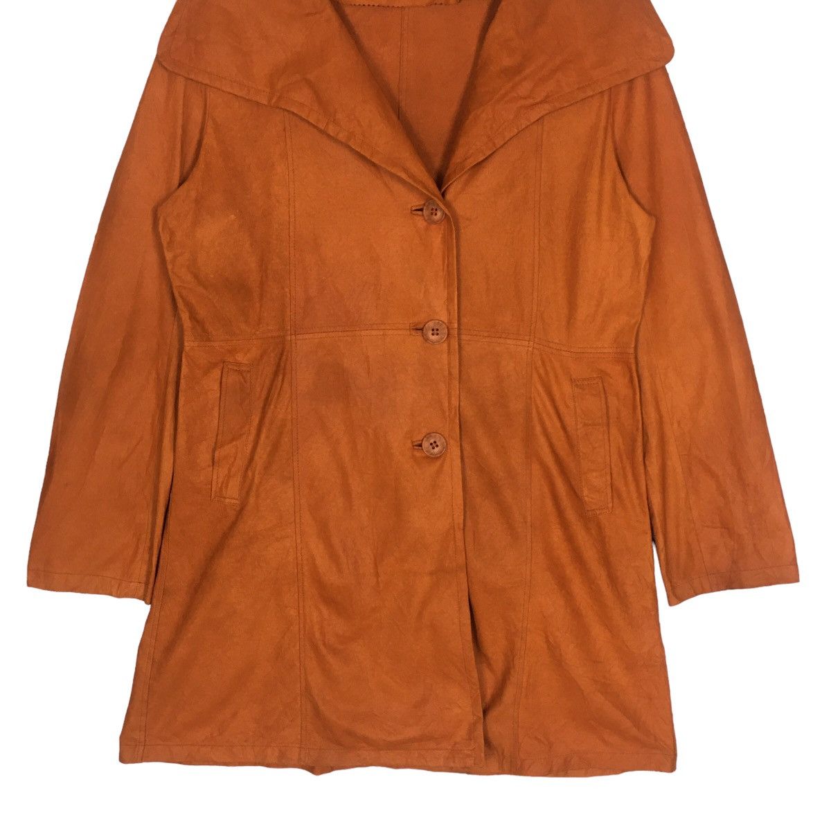 Pierre Balmain Pierre Balmain Paris Leather Coat Jacket Longcoat Size S / US 4 / IT 40 - 2 Thumbnail