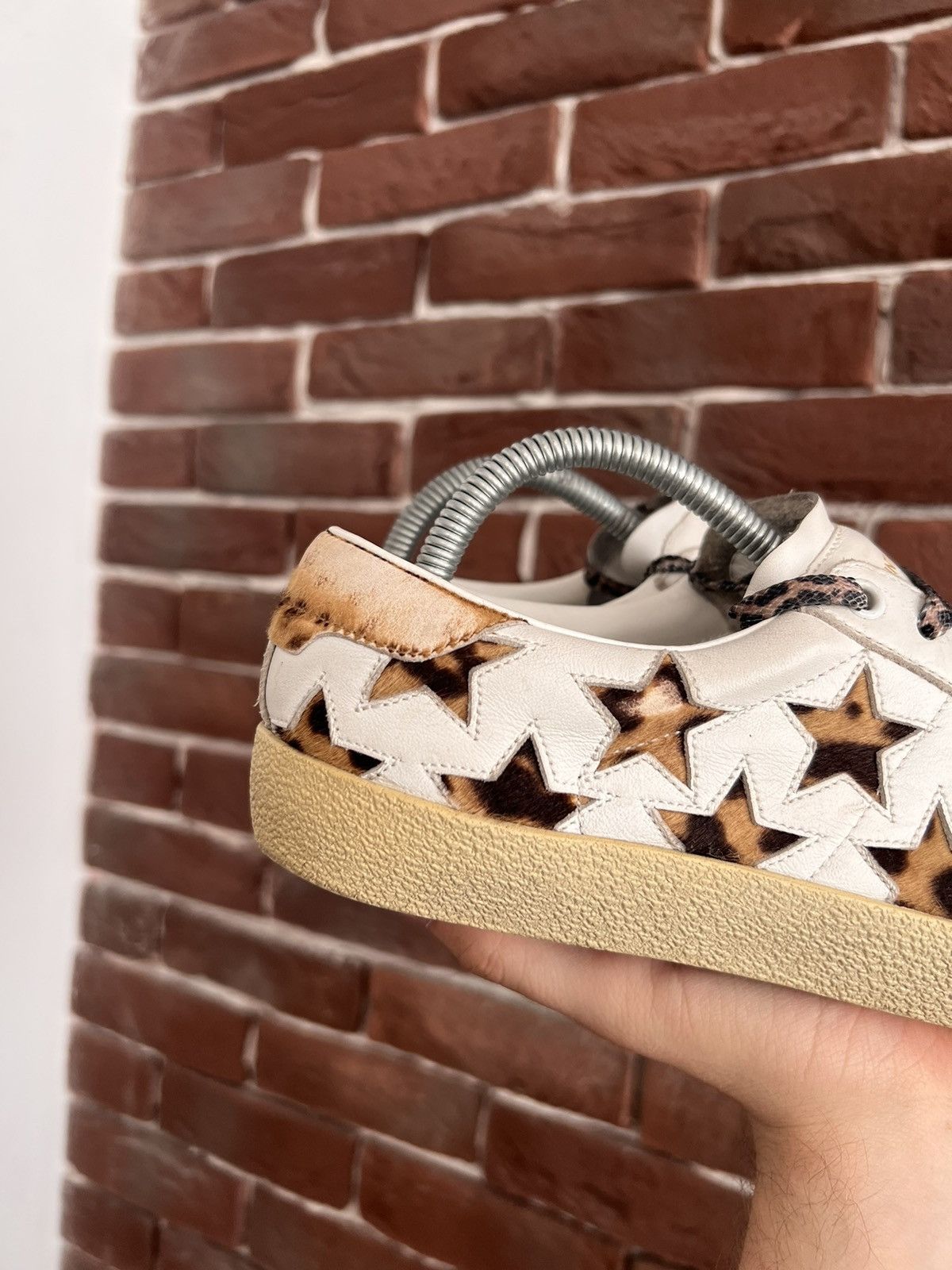 Saint Laurent Paris Saint Laurent Low Top Leather Designer Sneakers Hype Wmns Size US 8 / IT 38 - 6 Thumbnail