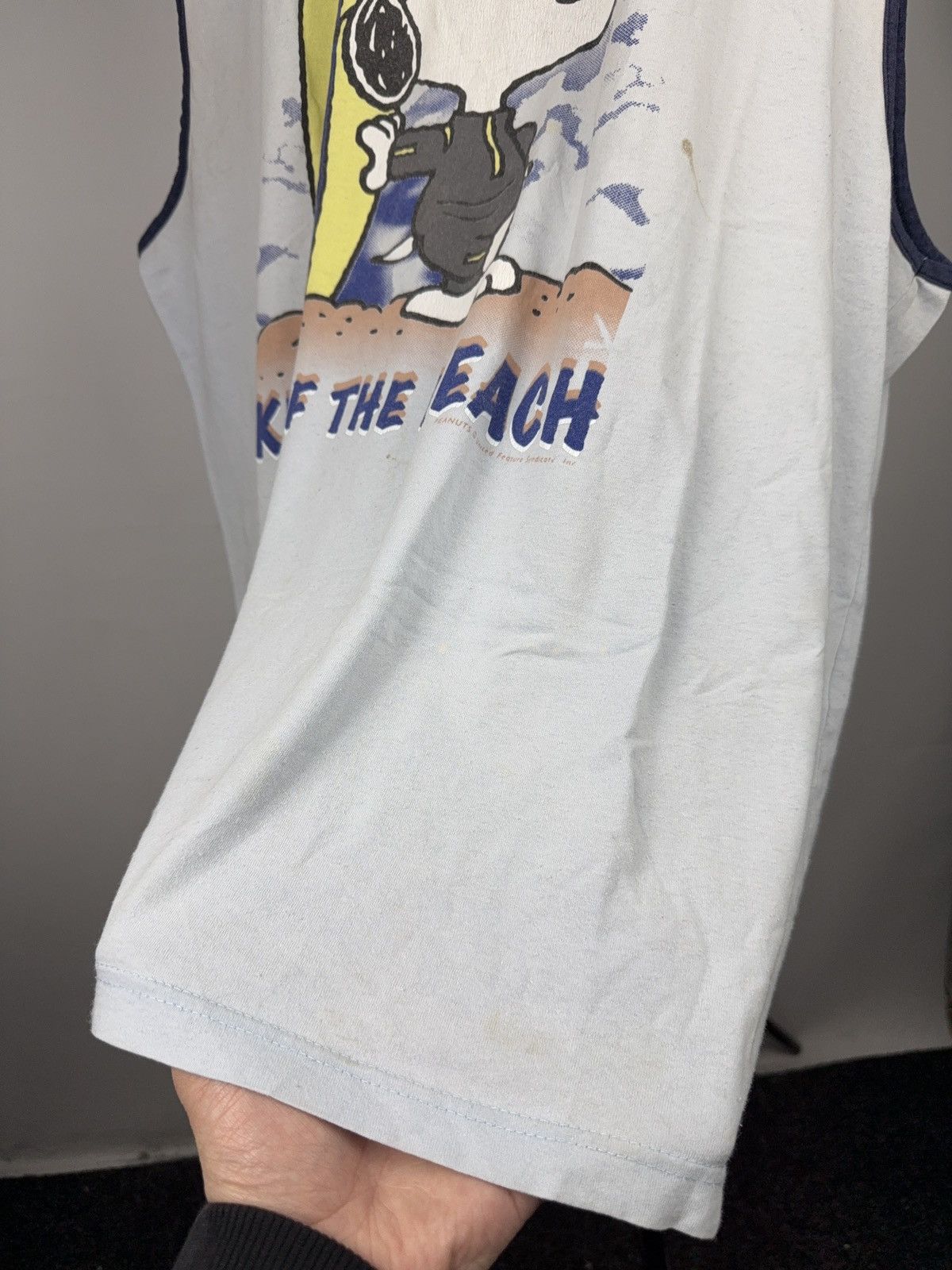 Peanuts 80s Peanuts Vintage Snoopy King Of The Beach Surf Sleeveless Size US XXL / EU 58 / 5 - 14 Thumbnail