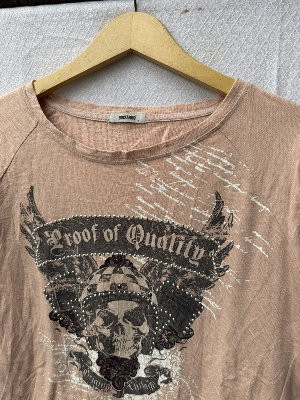 Hysteric Glamour 2000s - Buckaroo Distressed Skull Gothic Longsleeve Size US L / EU 52-54 / 3 - 4 Thumbnail