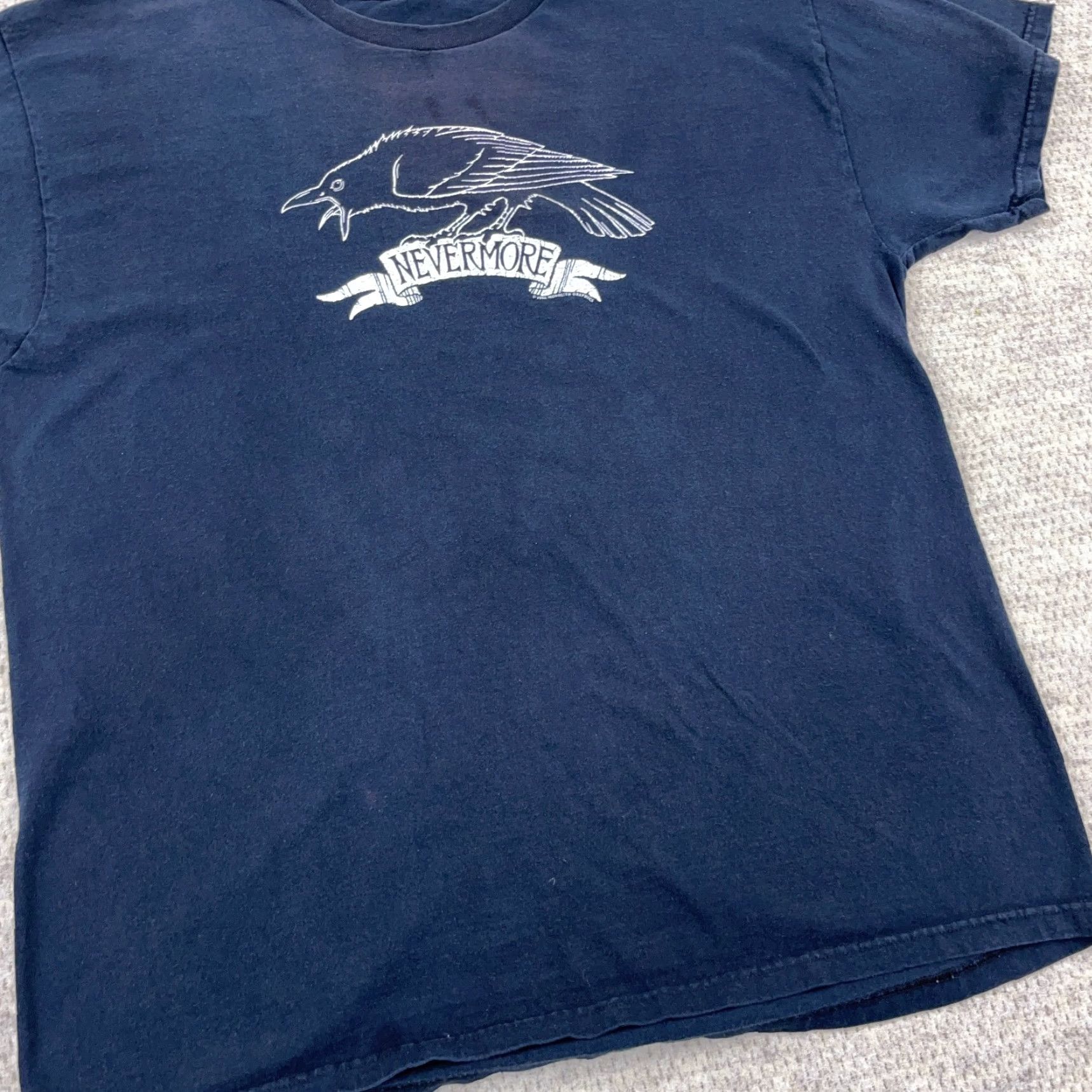 Vintage VINTAGE Nevermore Shirt Men XL Black Metal Rock Band Tee 90s 1996 Crow Faded Size US XL / EU 56 / 4 - 2 Thumbnail