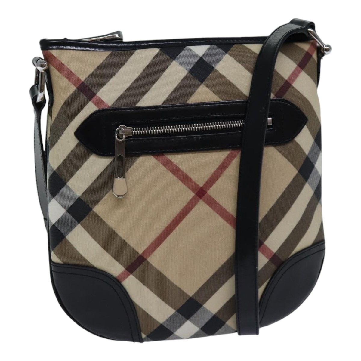 Burberry Nova Check Beige Canvas Shoulder Bag (Pre-Owned) Size ONE SIZE - 1 Thumbnail