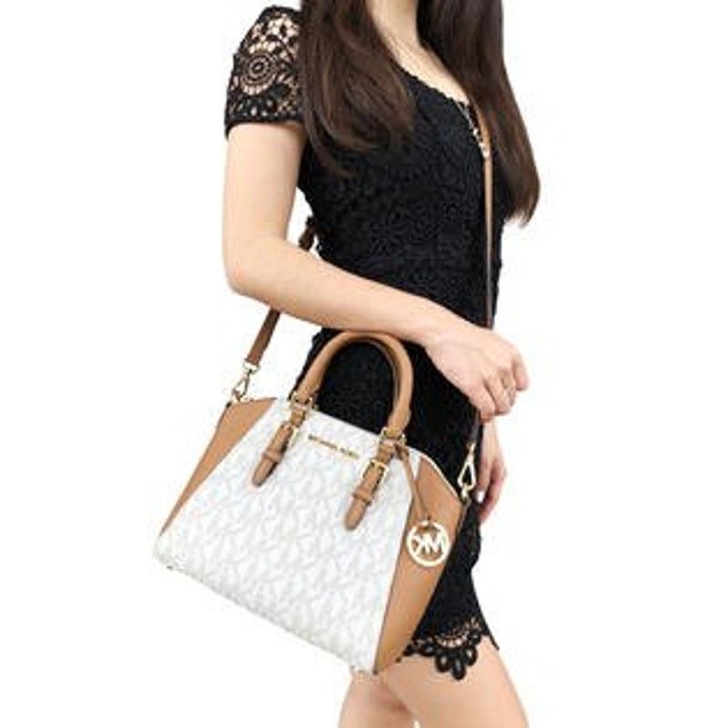 Michael Kors Michael Kors Ciara Vanilla Acorn Signature Convertible Bag Size ONE SIZE - 1 Thumbnail