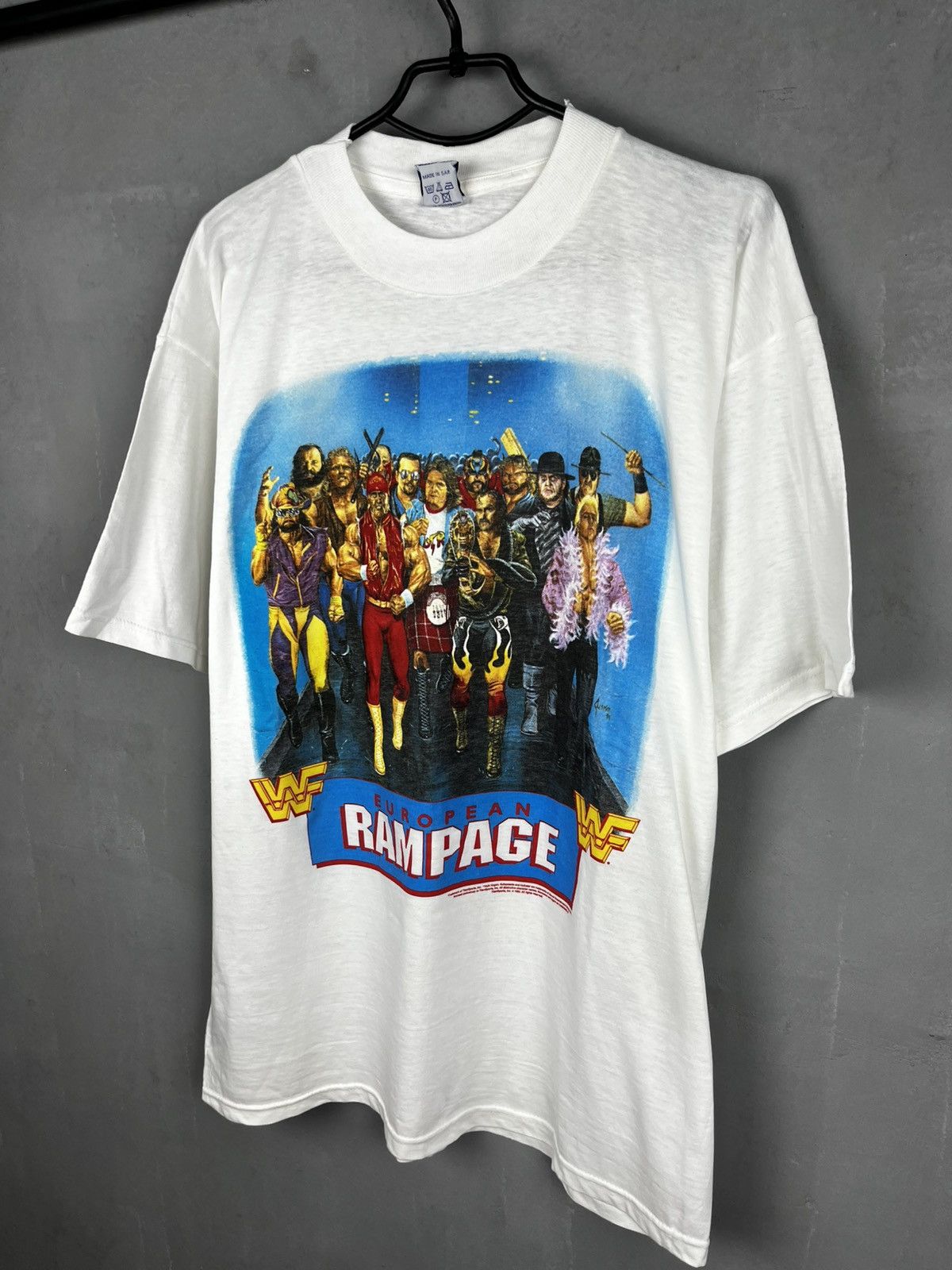 WWF WWF 1992 European Rampage Again Tee tshirt XI (New) Size US XL / EU 56 / 4 - 3 Thumbnail