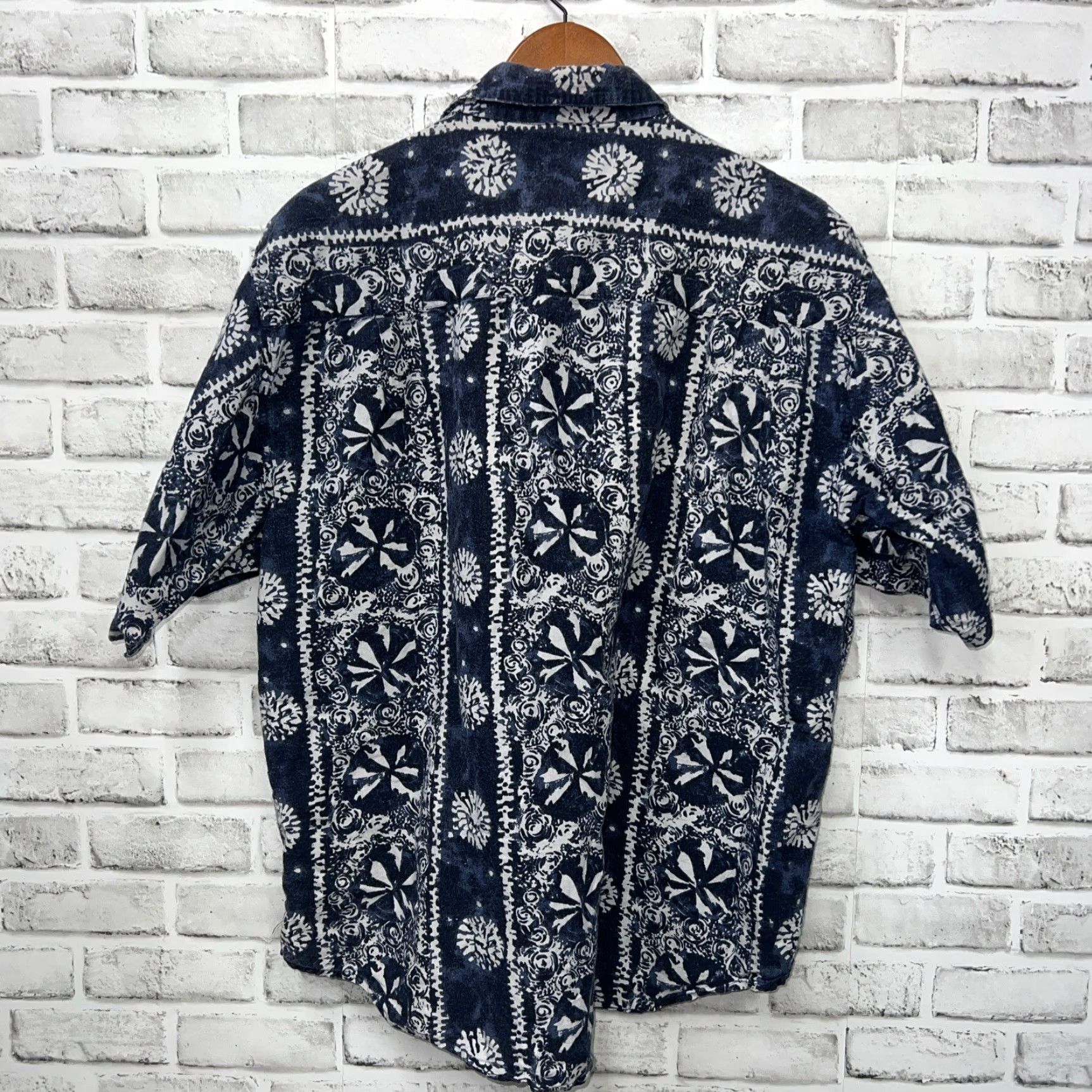 Vintage Robert Stock Button-Up Shirt Mens Size L Linen Blue Short Sleeve Size US L / EU 52-54 / 3 - 4 Thumbnail