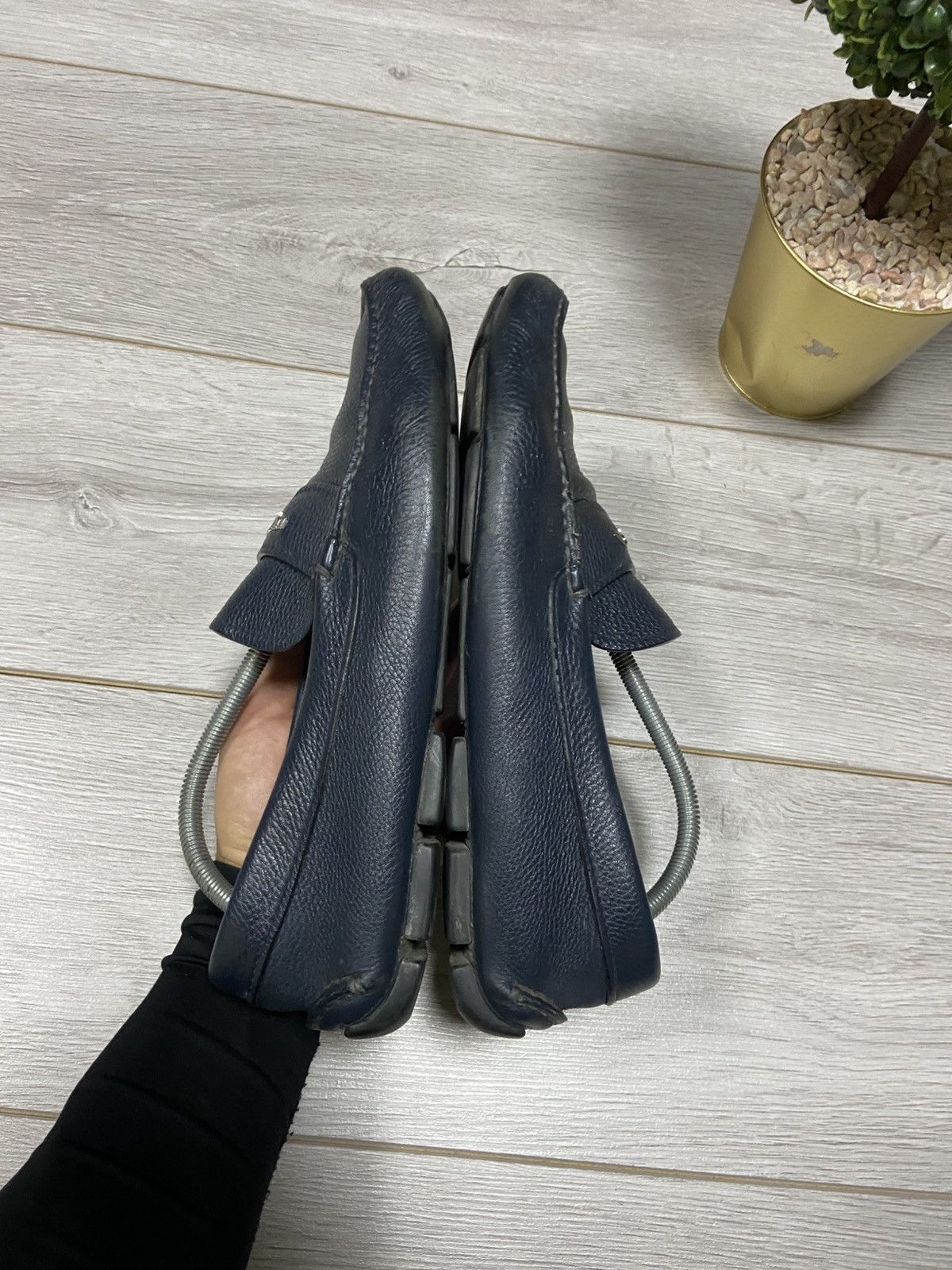 Prada Prada Milano RARE leather vintage sneakers shoes logo Size US 10.5 / EU 43-44 - 10 Thumbnail
