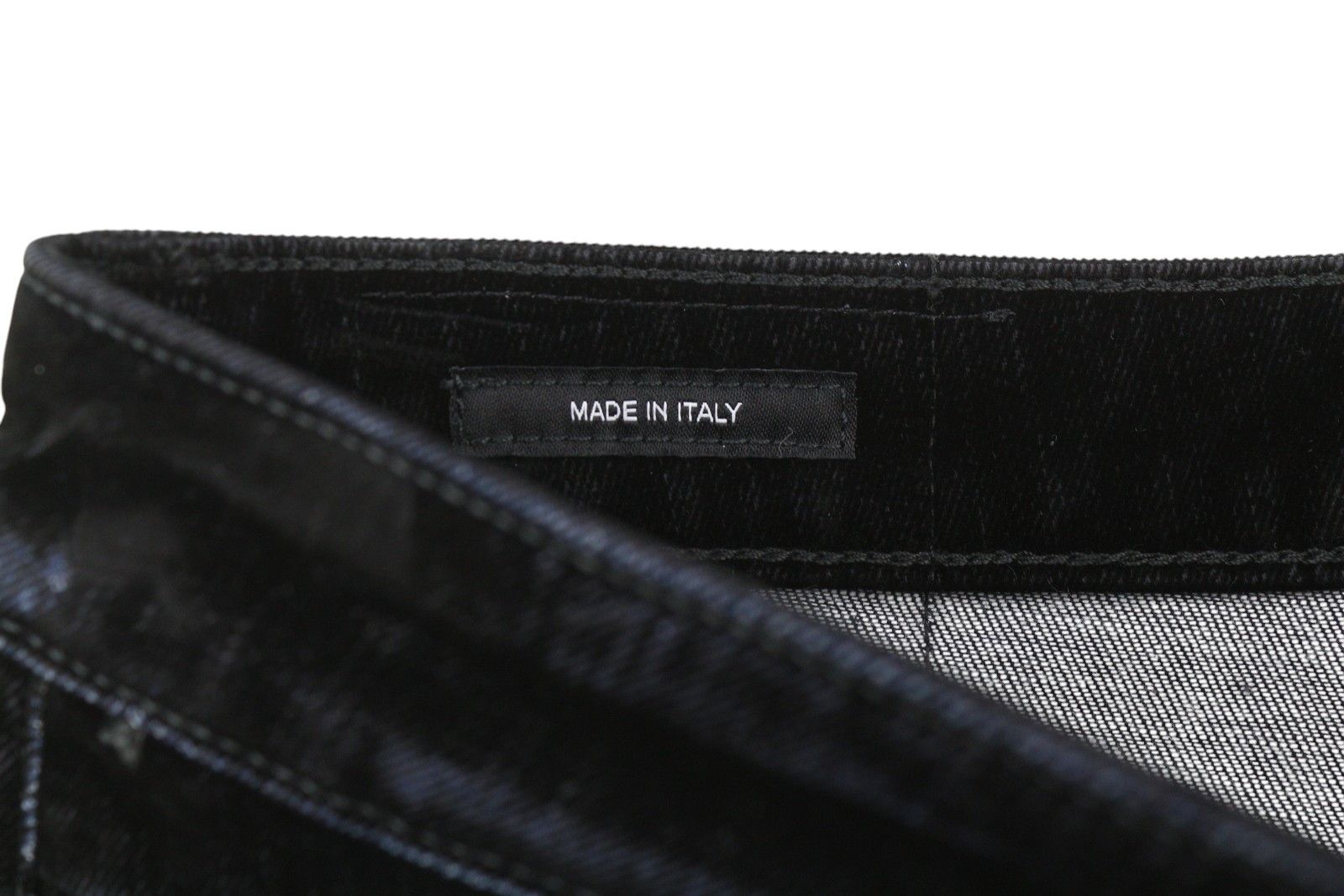 R13 BOY STRAIGHT 26 Flocked Black Velvet Cropped Dark 86252 Size 26" / US 2 / IT 38 - 6 Thumbnail