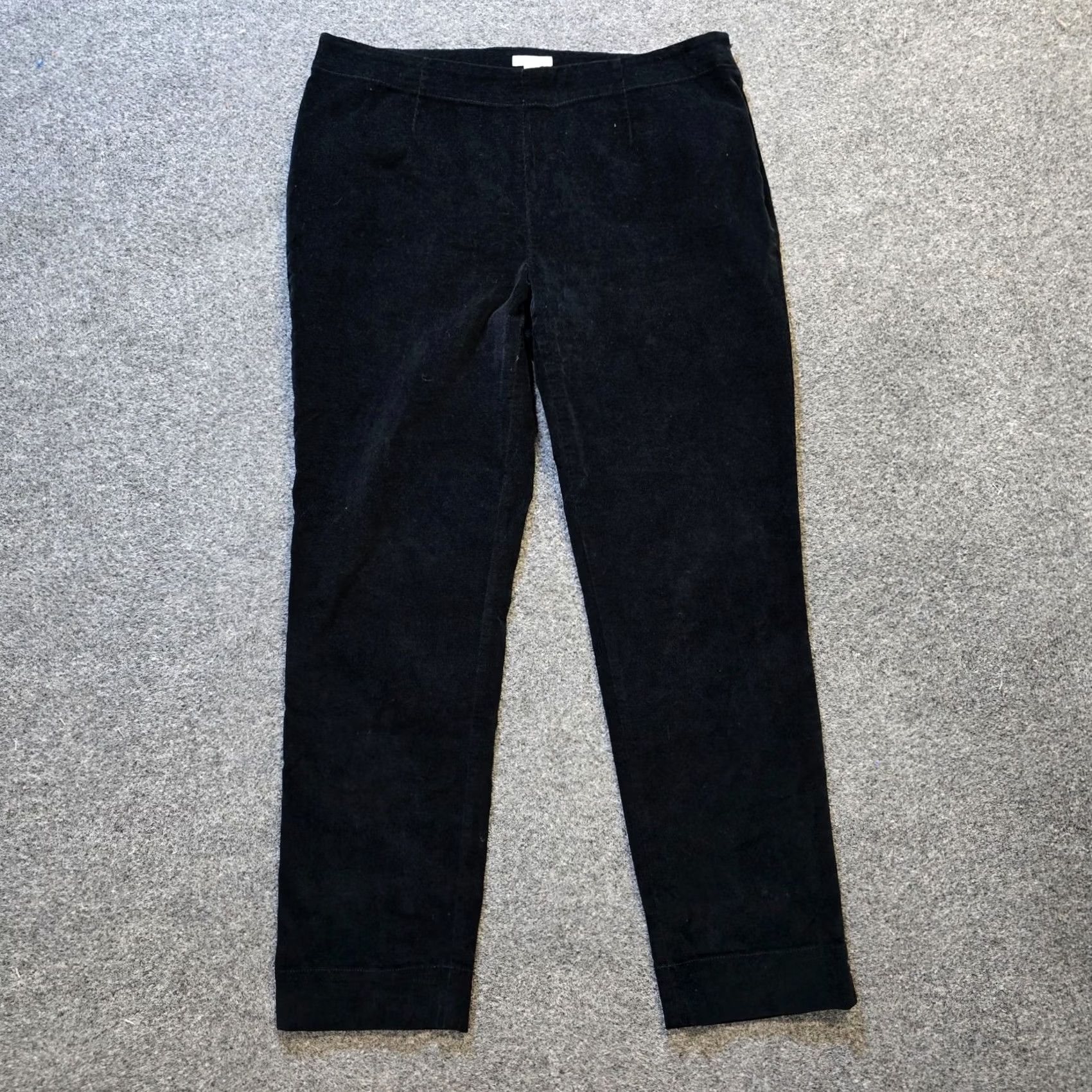 J. Jill J. Jill Pants Womens 12 Black Corduroy Skinny Side Zip Casual Relaxed Classic Fit Pants Size 24" / US 00 / IT 34 - 2 Thumbnail