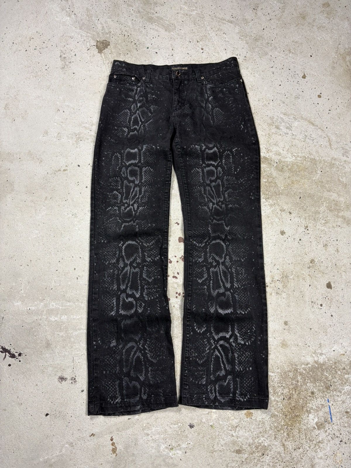 Roberto Cavalli AW1999 Roberto Cavalli Snakeskin Python Effect Obscure Pants Size 29" - 1 Thumbnail