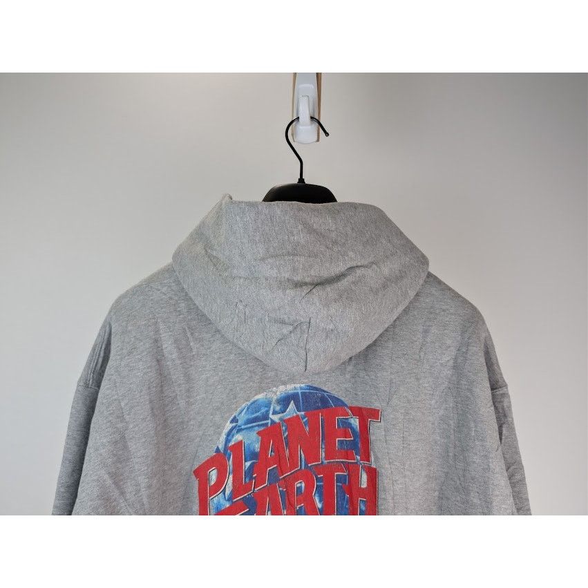 Balenciaga o1rshd1 Q:2 / Planet Earth Molleton Arch Zip-Up Hoodie Grey Size US M / EU 48-50 / 2 - 11 Thumbnail