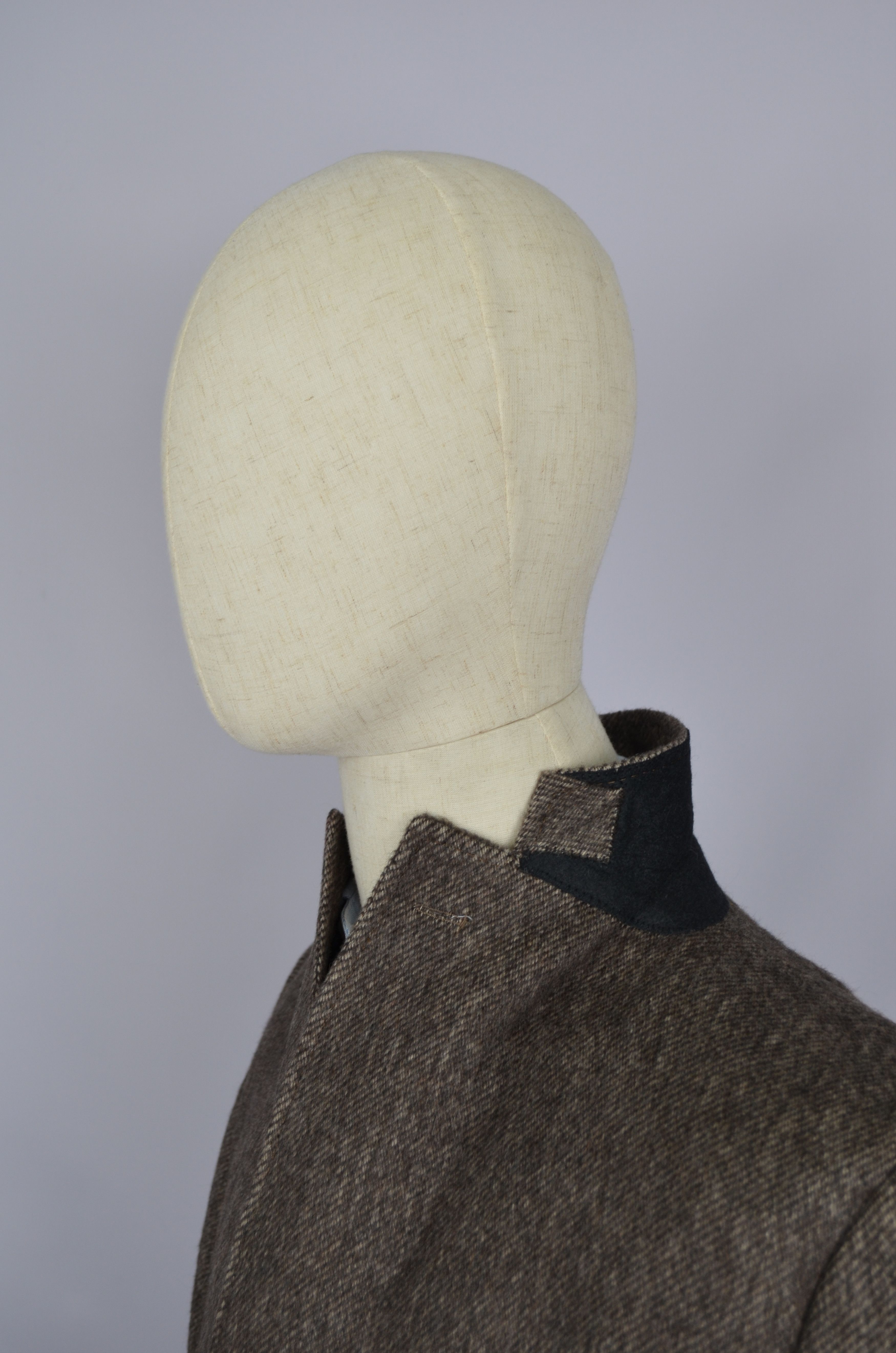 Designer × Tonello Tonello Alpaca Wool Cashmere Herringbone Brown Coat 54/L Size US L / EU 52-54 / 3 - 4 Thumbnail
