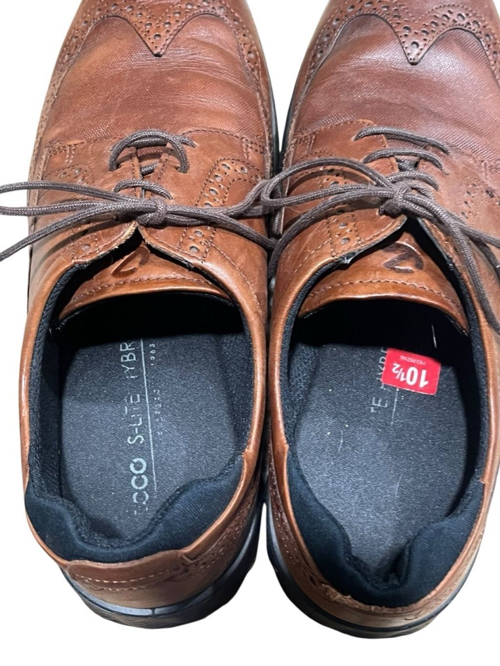 Ecco ECCO Lite Hybrid Leather Brogue Oxford Shoes Size 10 Brown Size US 10 / EU 43 - 4 Thumbnail