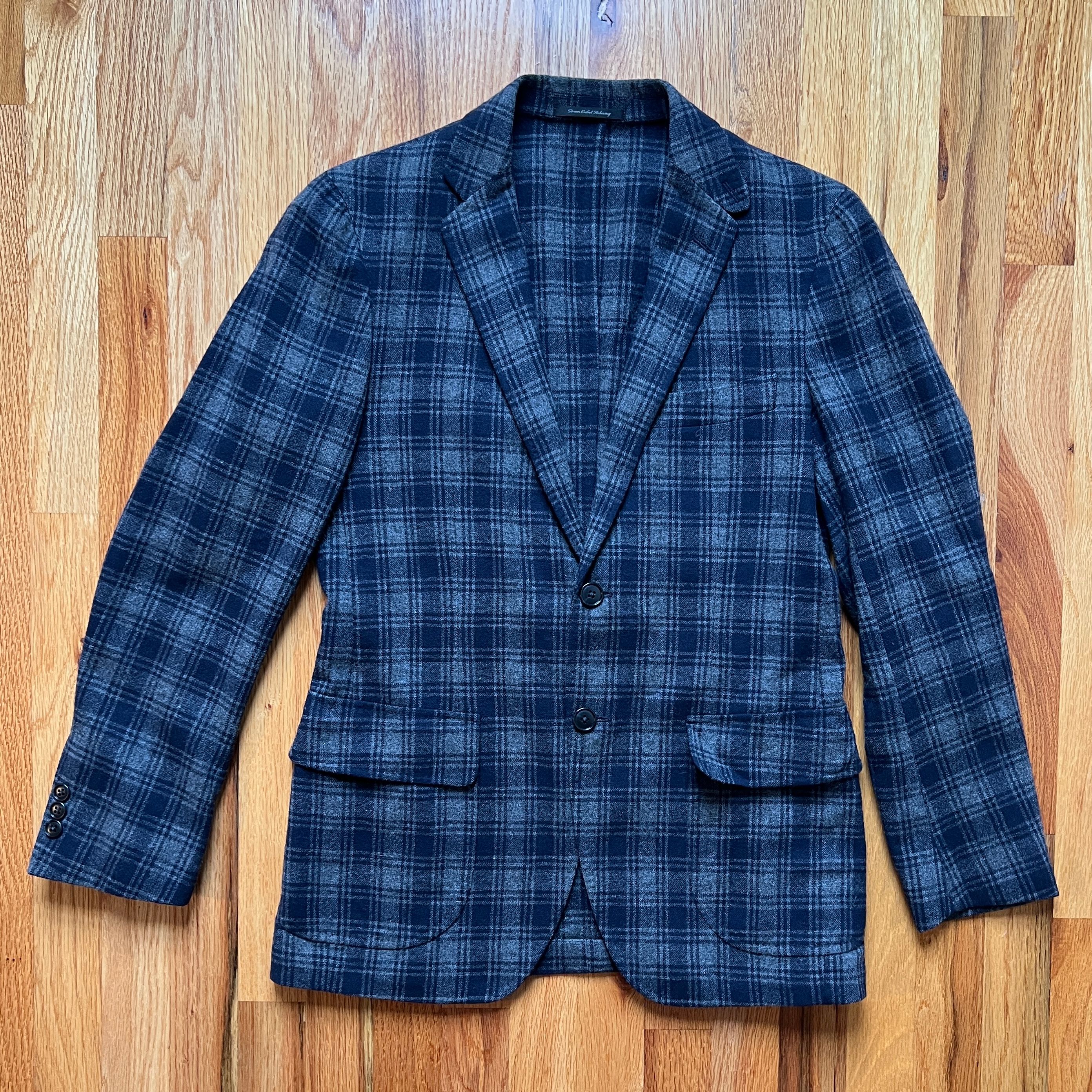 United Arrows UNITED ARROWS GREEN LABEL RELAXING PLAID WOOL BLAZER 36R Size 36R - 1 Preview