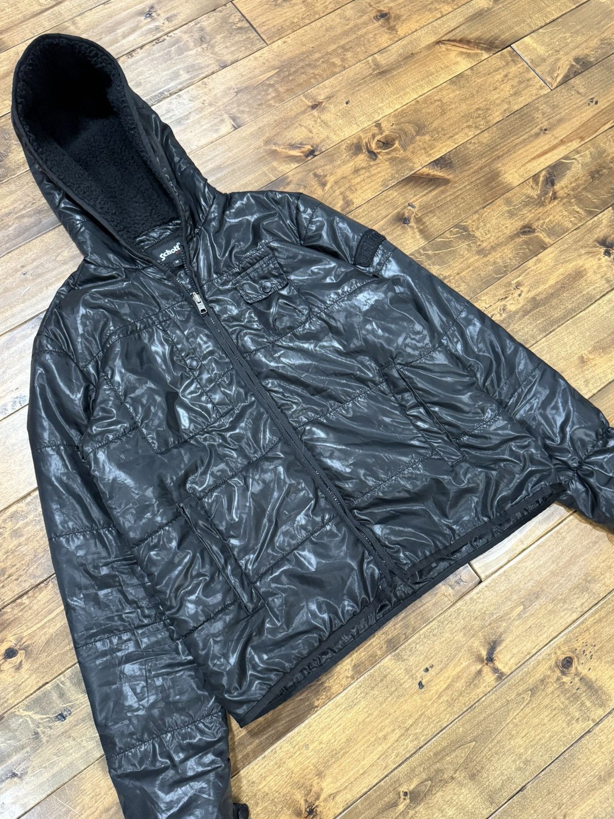 Schott Schott NYC Vintage Hooded Puffer Size US M / EU 48-50 / 2 - 19 Thumbnail