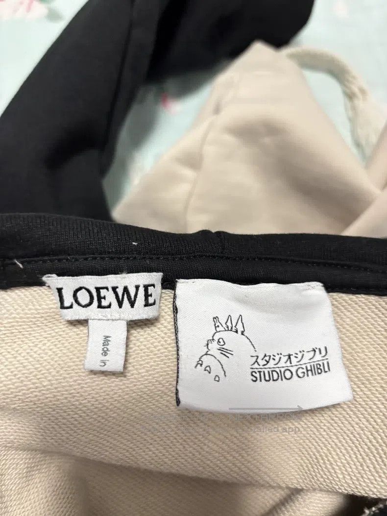 Loewe Loewe Black and white color block hoodie with coal embroid Size US L / EU 52-54 / 3 - 6 Thumbnail