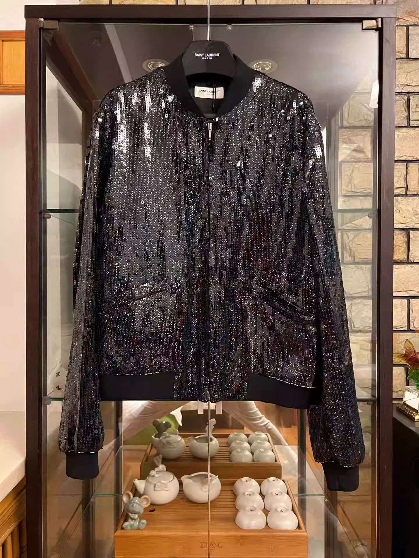 Saint Laurent Paris saint laurent Hardened Black Scale Baseball Jacket Size US M / EU 48-50 / 2 - 1 Thumbnail